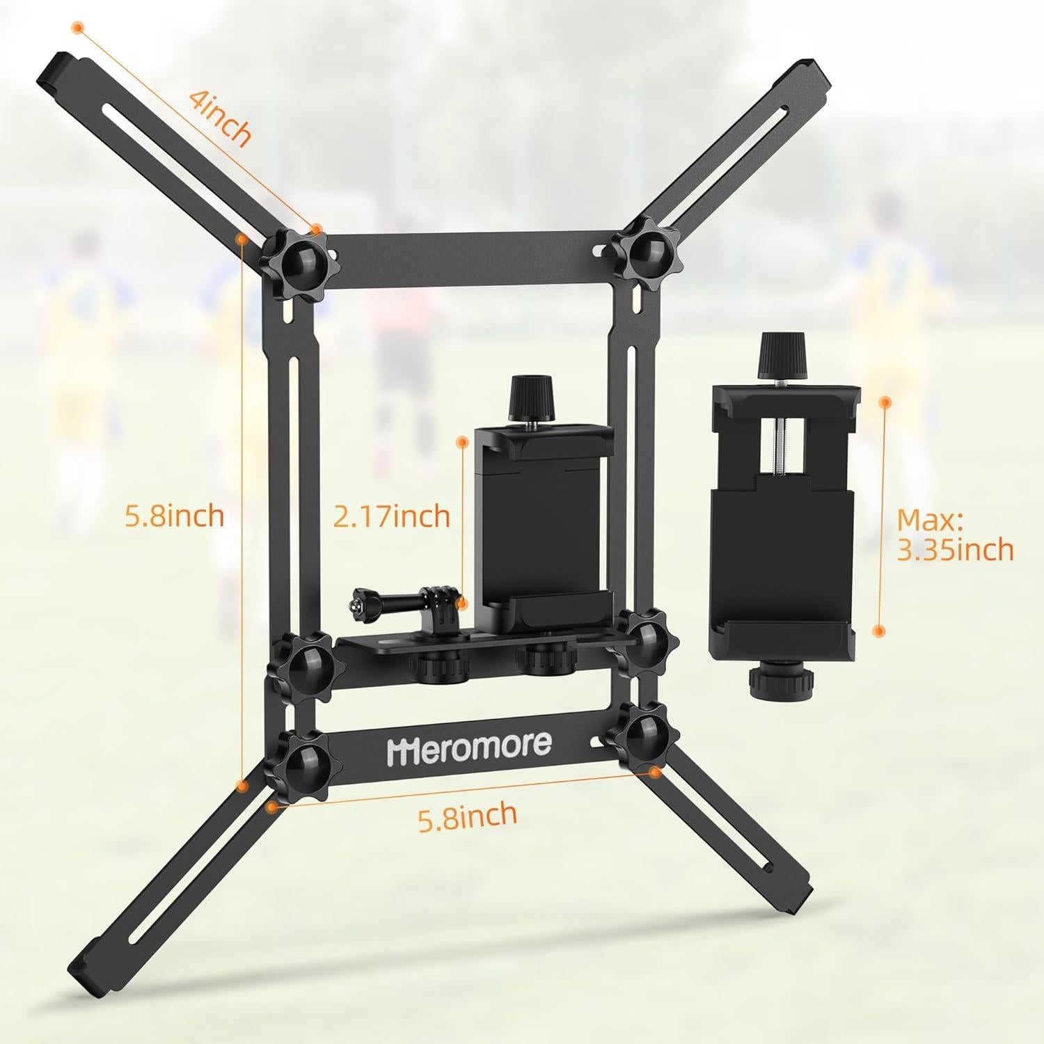 Montaje de Cerca Negro Meromore para Cámara de Acción y Smartphone