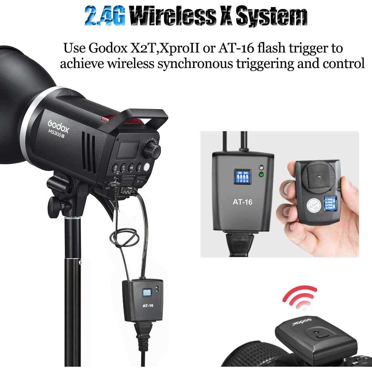 Kit de Luz de Flash Estroboscópica Godox MS300V 600W con Accesorios