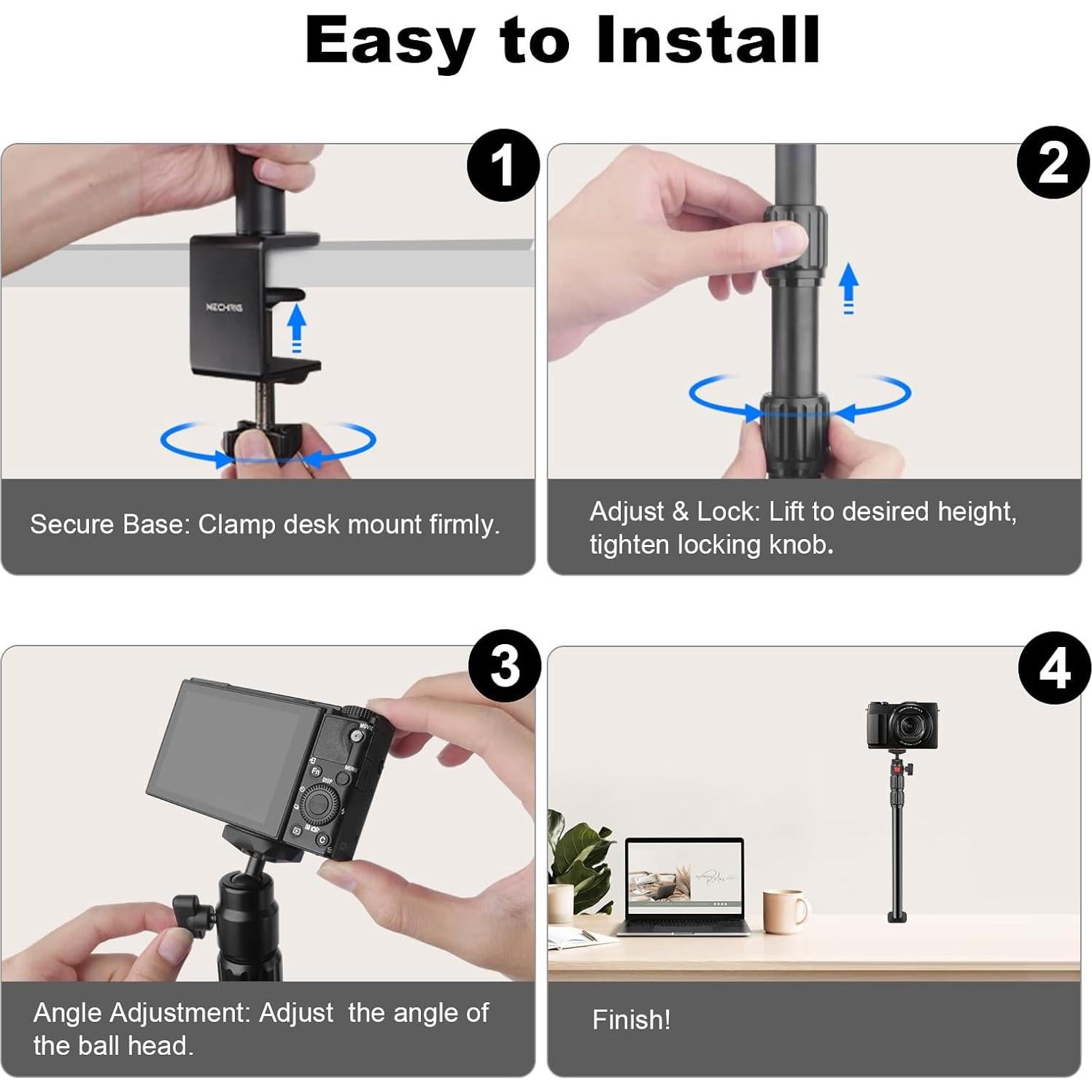 Soporte de Montaje de Escritorio Mechrig 360° Ajustable