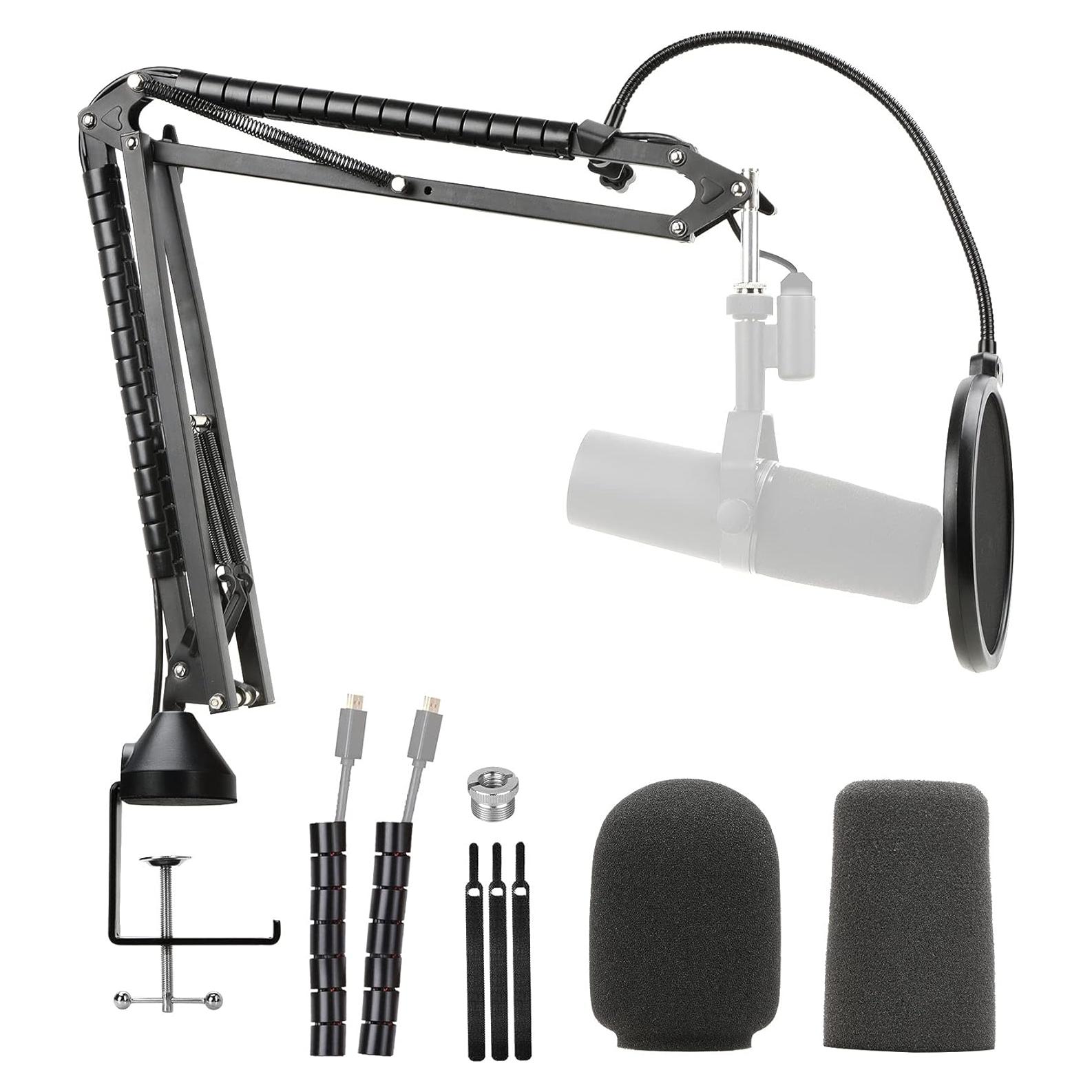 Brazo de Micrófono YOUSAHRES SM7B con Filtro Pop y Soporte