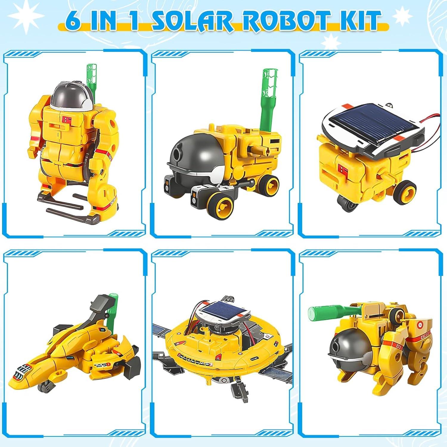 Kit Robot Solar 6 en 1 Playsheek Proyectos STEM Niños 8-12 Años
