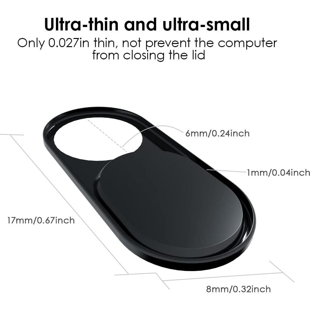 Cubierta de Privacidad para Webcam HKDGYHON - Metal Negro 3 Pzas