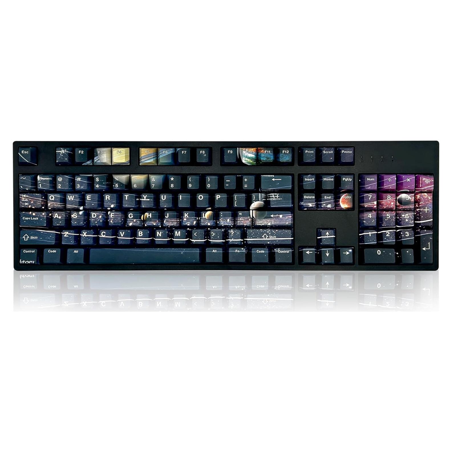 Teclas de PBT GunMjo Astronauta para Teclado Gaming 61/87/104