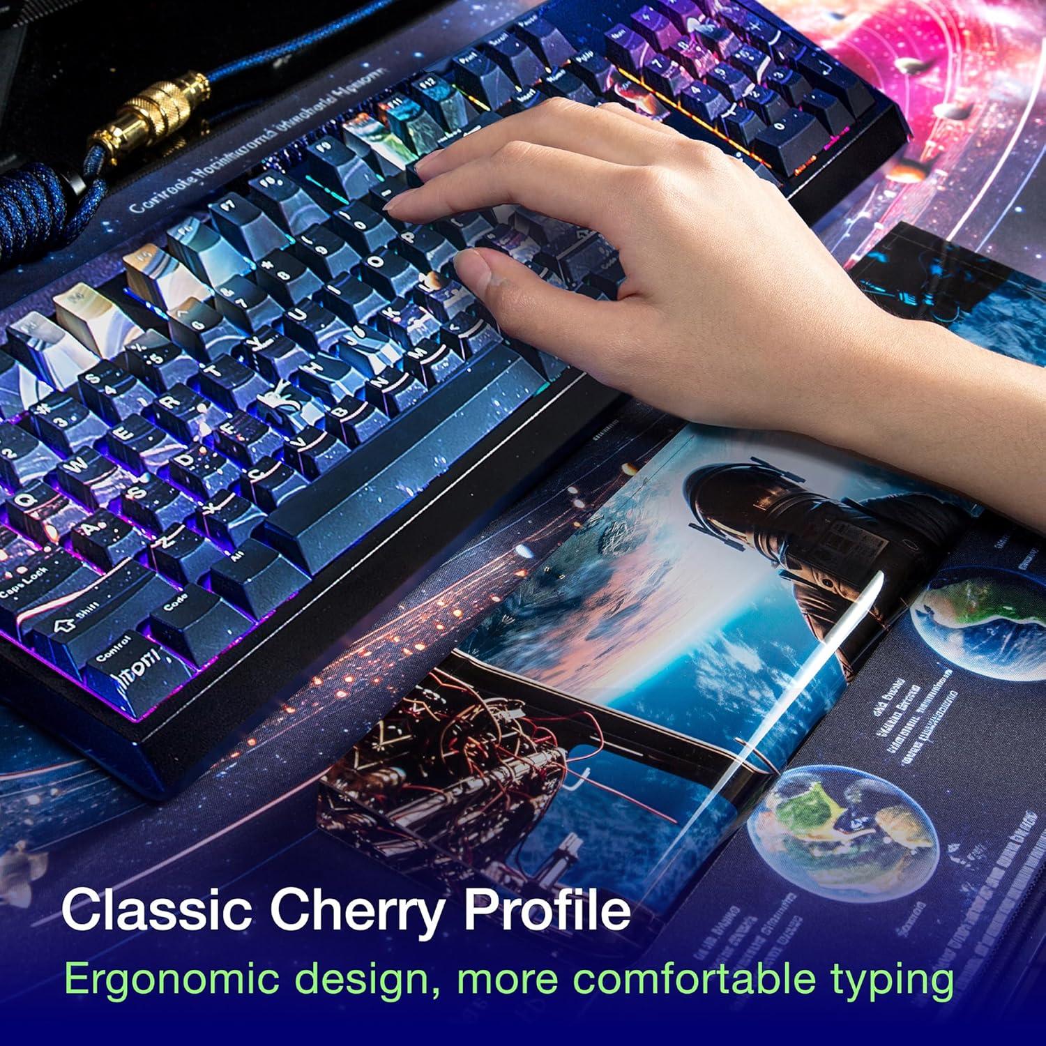 Teclas de PBT GunMjo Astronauta para Teclado Gaming 61/87/104