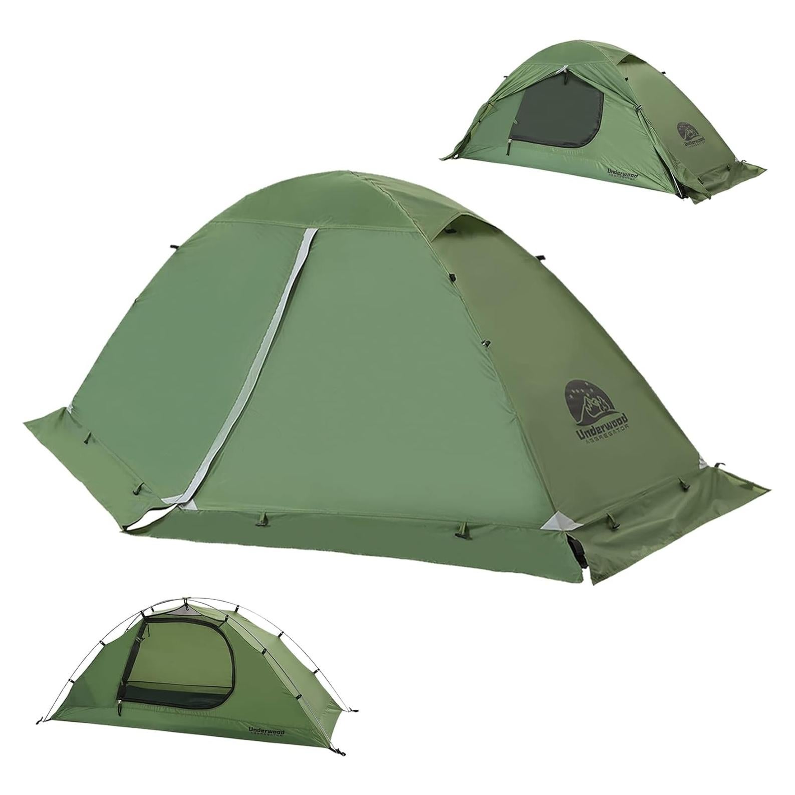 1/2 Person Backpacking Tent for 4-Season - Winter Waterproof Tent for One Person, Lightweight Camping Tent for Backpacking, Easy Set Up Cold Weather Tent by Underwood Aggregator