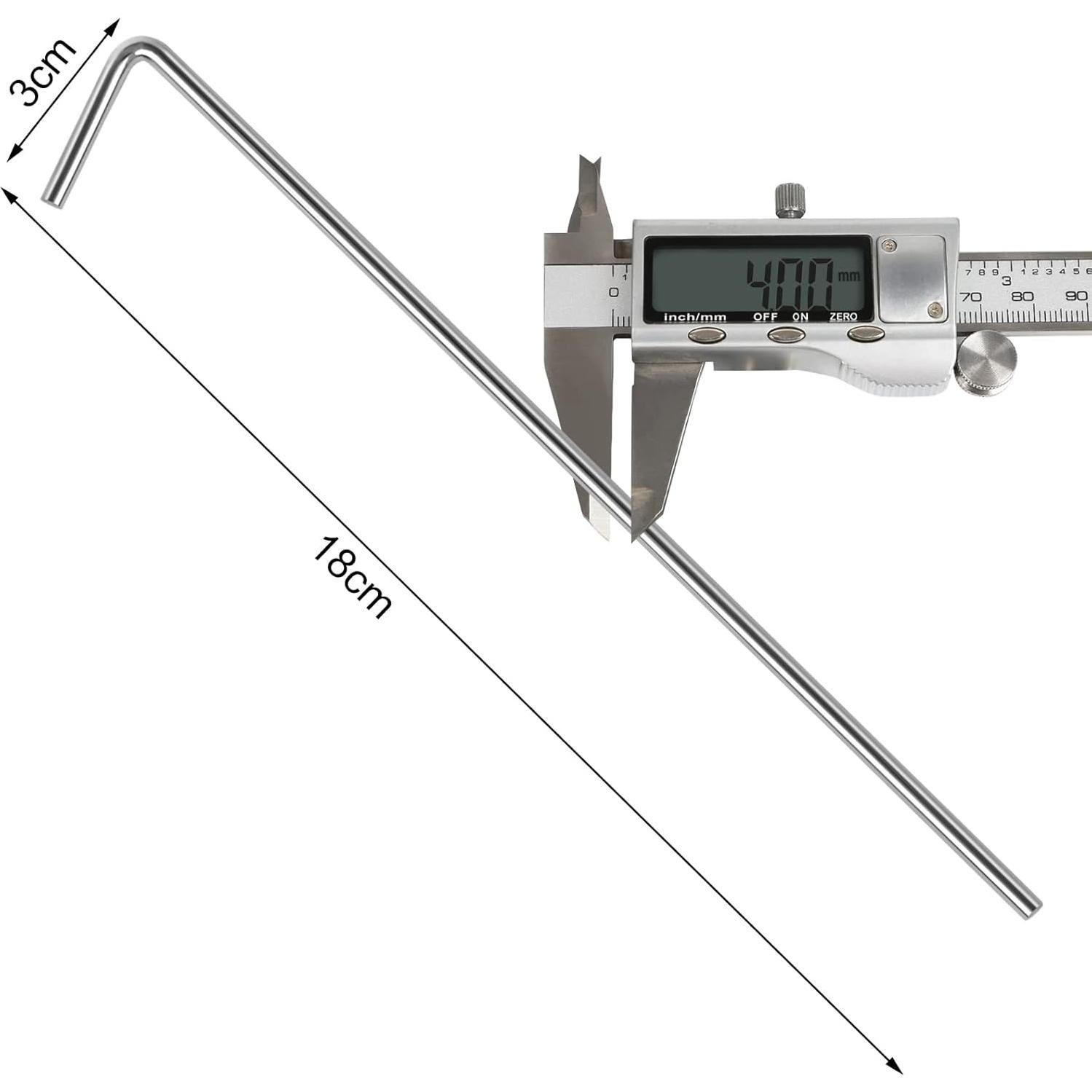 Paquete de 17 estacas de metal Oligei 4mm para jardinería