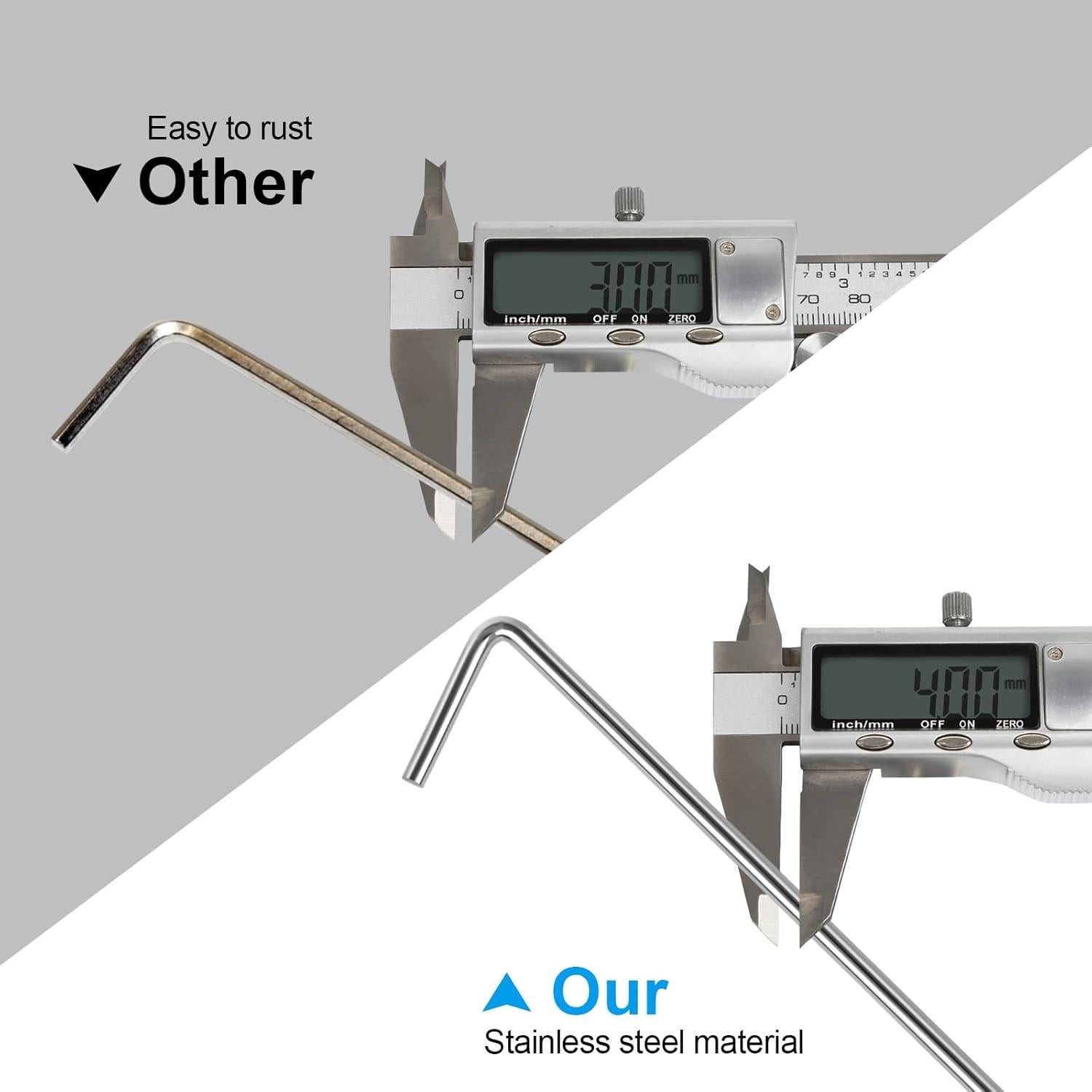 Paquete de 17 estacas de metal Oligei 4mm para jardinería