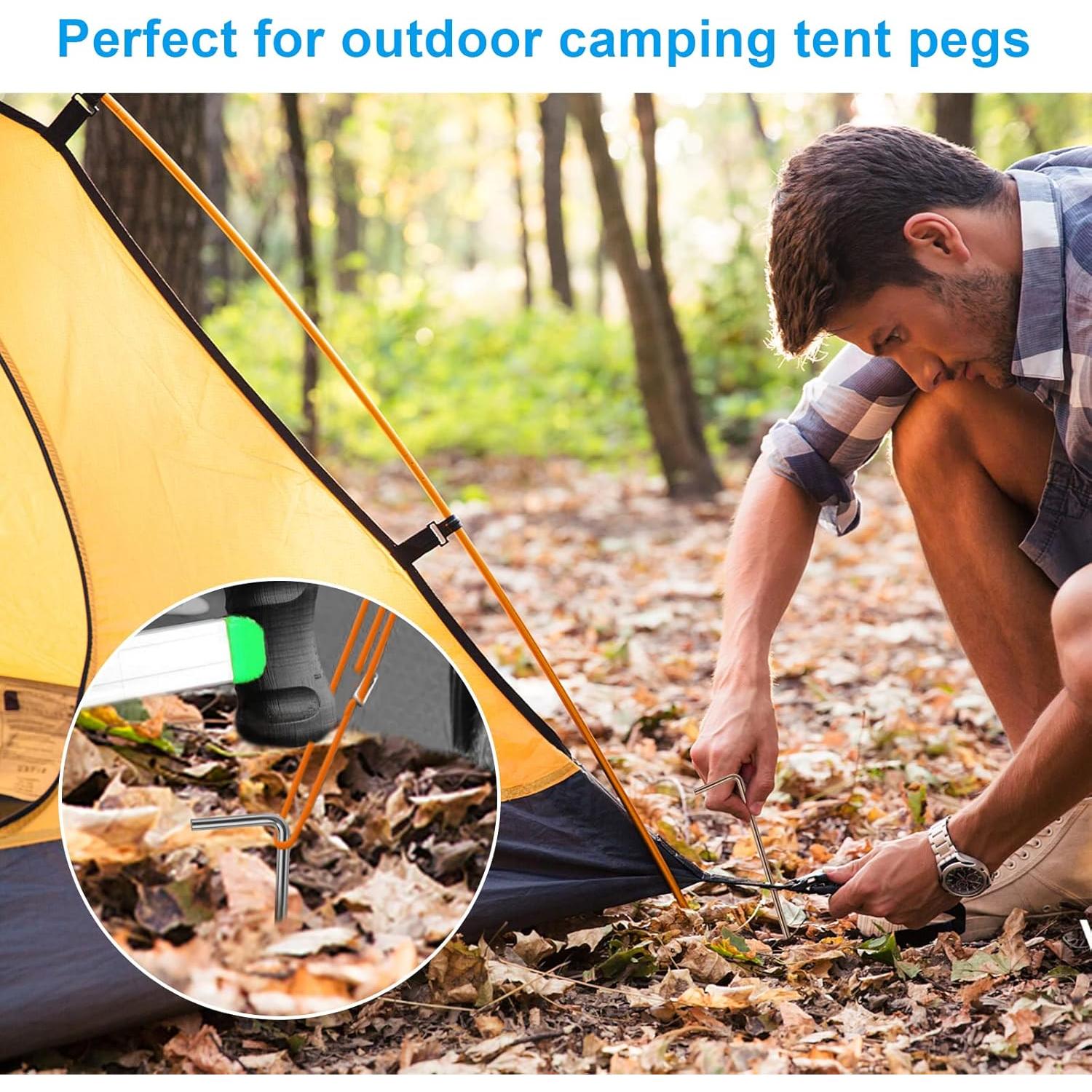 Paquete de 17 estacas de metal Oligei 4mm para jardinería