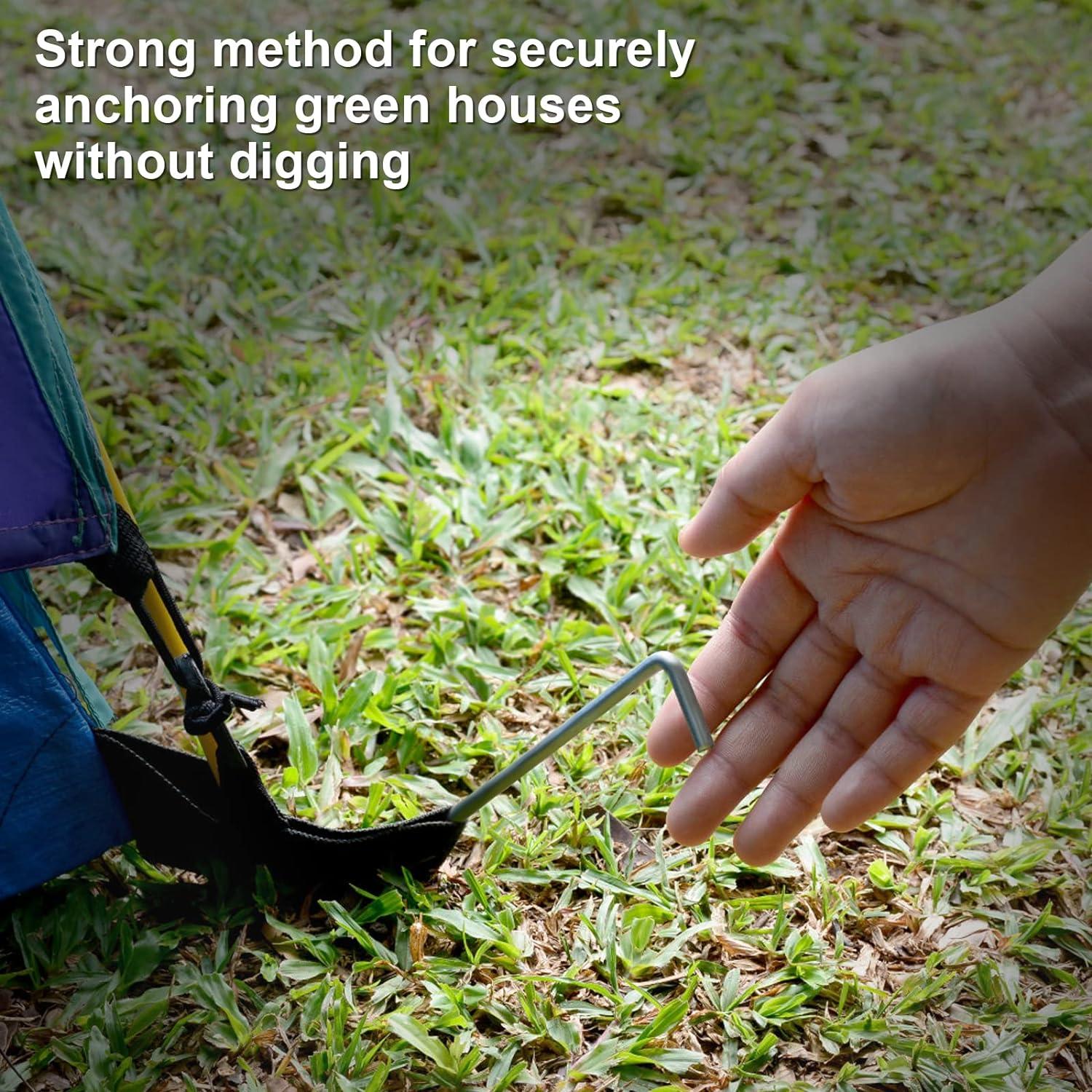 Paquete de 17 estacas de metal Oligei 4mm para jardinería