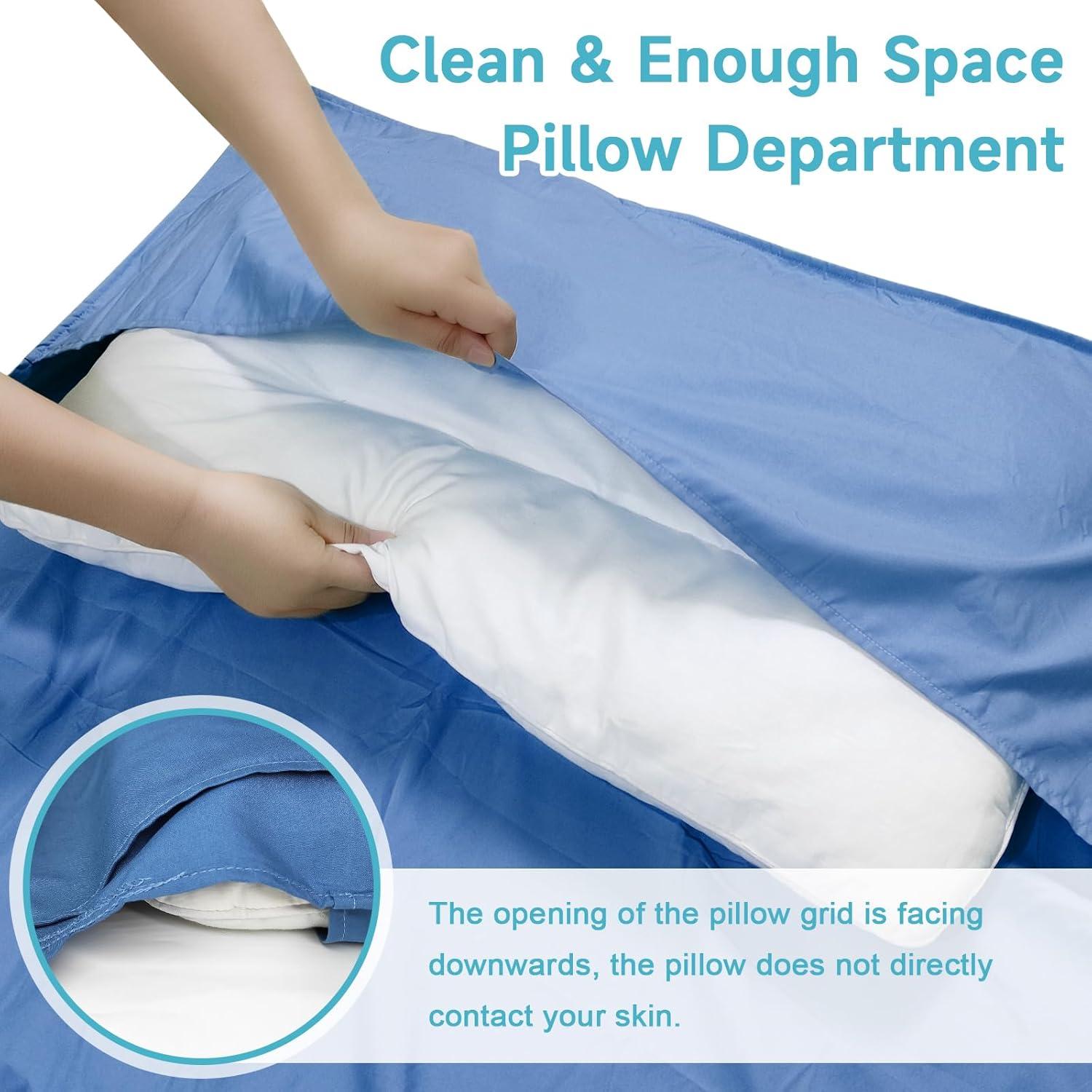 Forro de Saco de Dormir VVAYHUA Microfibra Azul Cielo 219x95cm