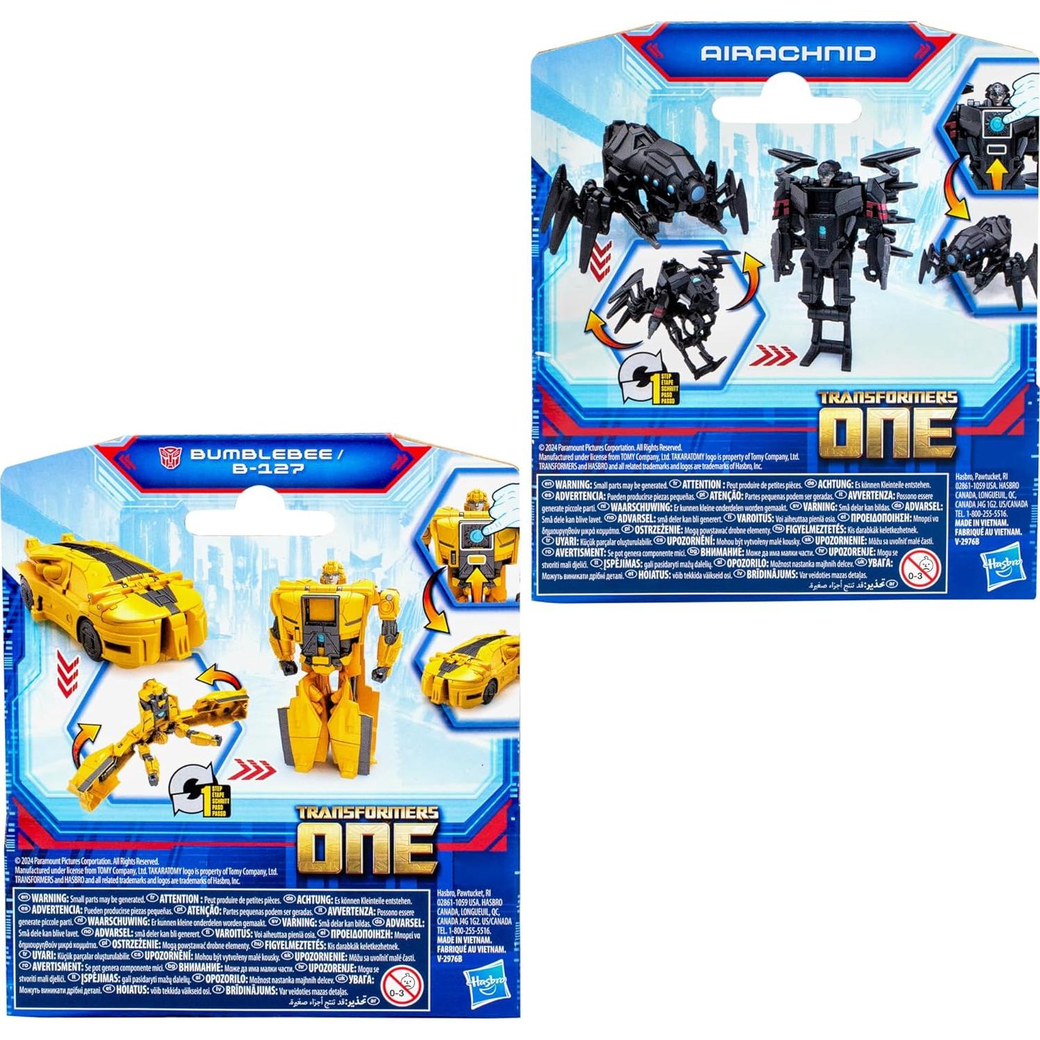 Figuras de Acción Transformers Bumblebee y Airachnid 10 cm