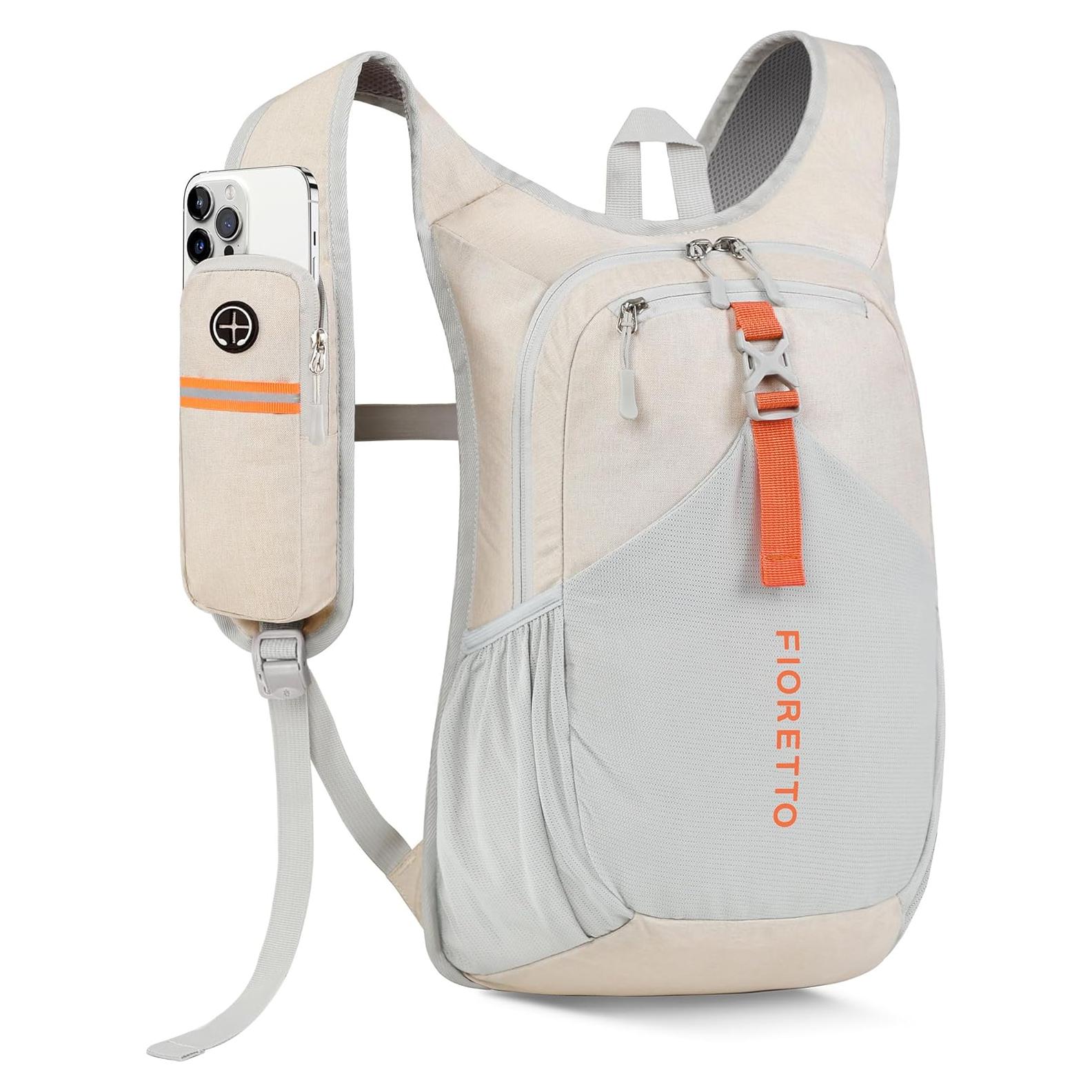 Mochila de Senderismo FIORETTO 15L Plegable Unisex Beige