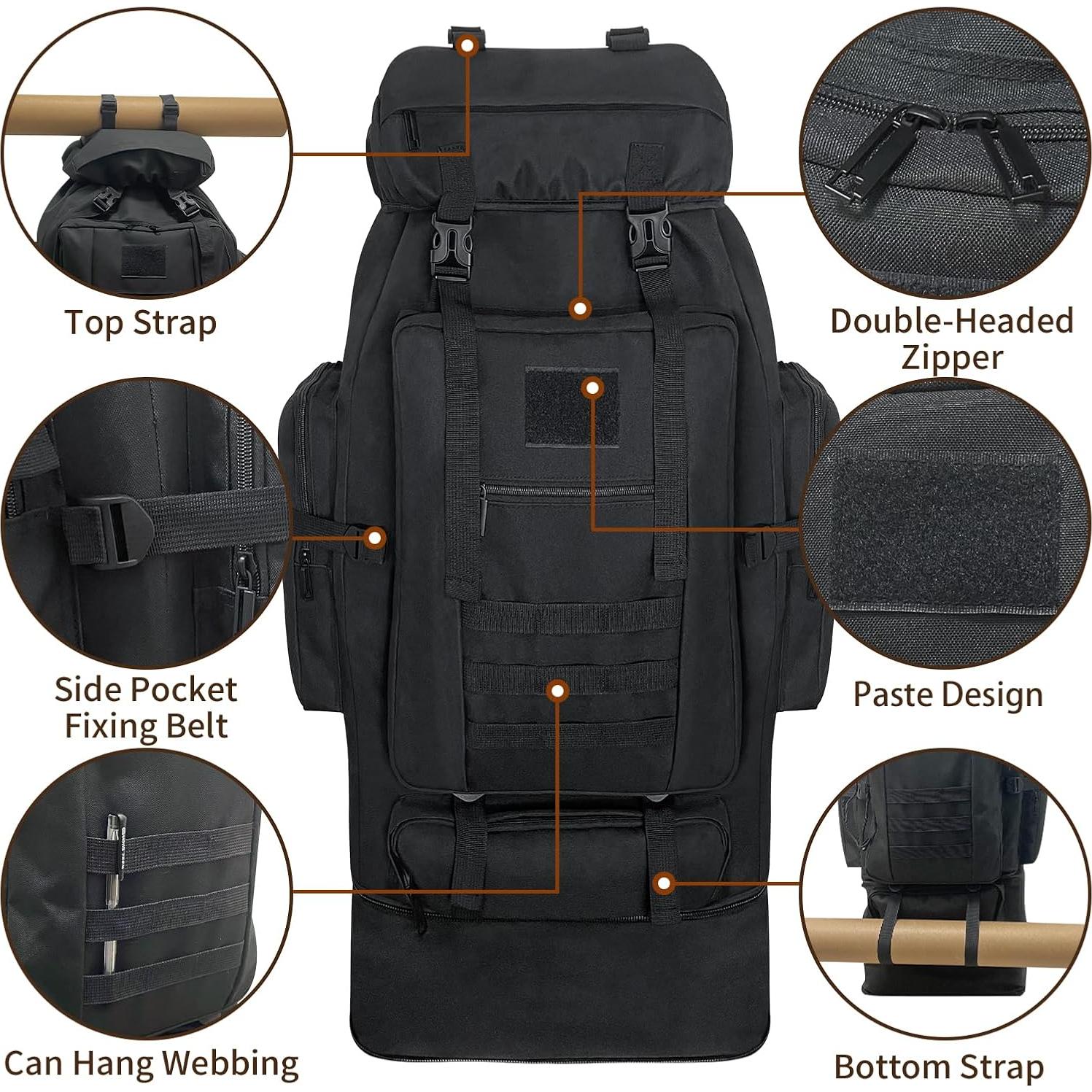 Mochila de Senderismo Vaupan 100L Impermeable Expandible