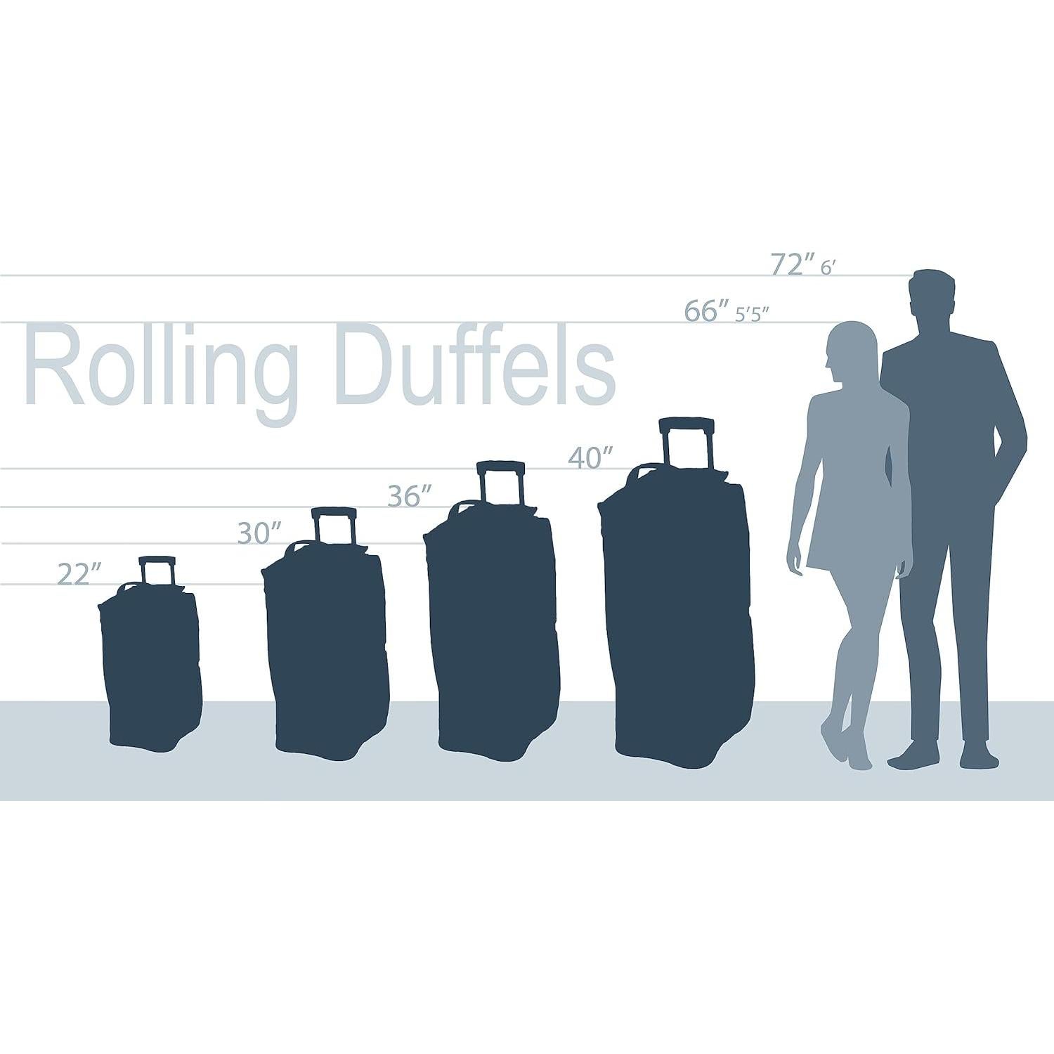 Bolsa de viaje Rockland Duffel rodante 55.88 cm negra