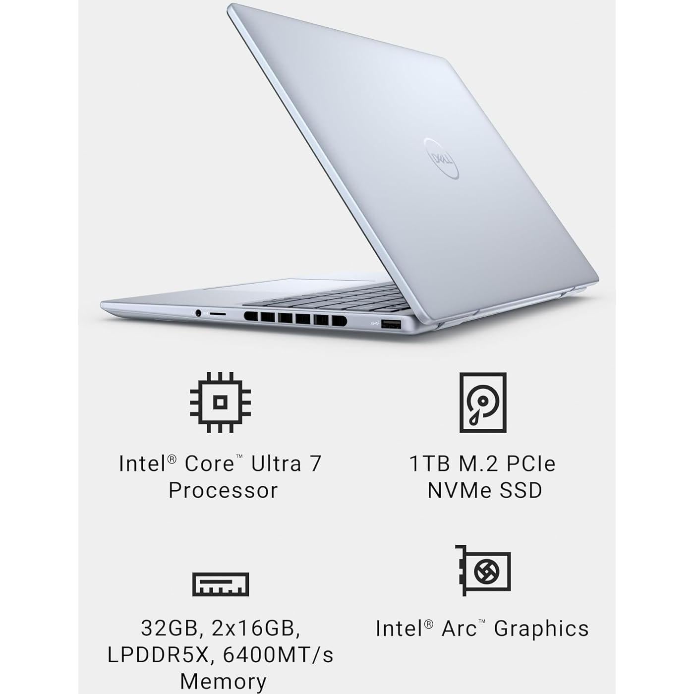 Laptop Dell Inspiron 14 Plus 7440 - 14" 2.2K, Intel Core Ultra 7