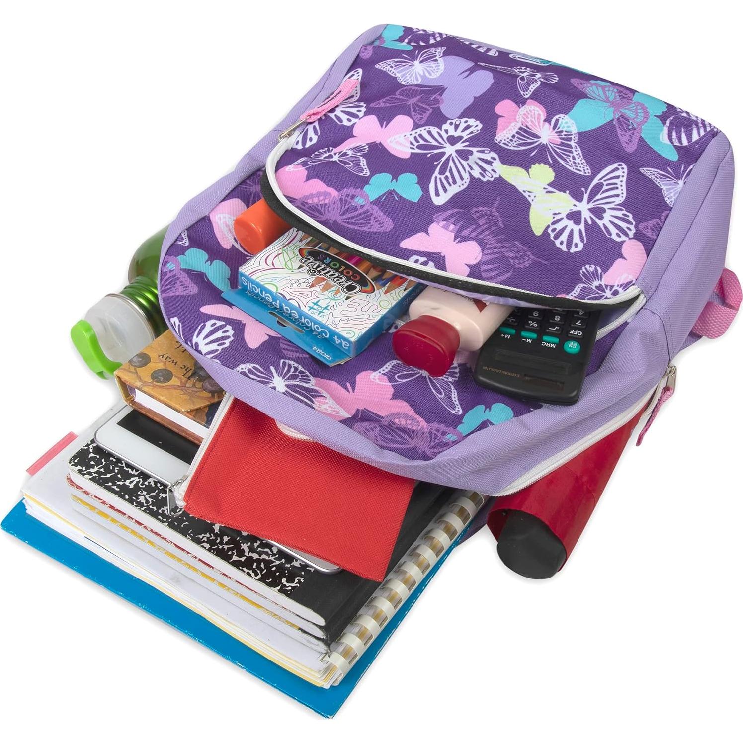 Mochila Escolar Infantil Trail Maker 38x28x13 cm Mariposas