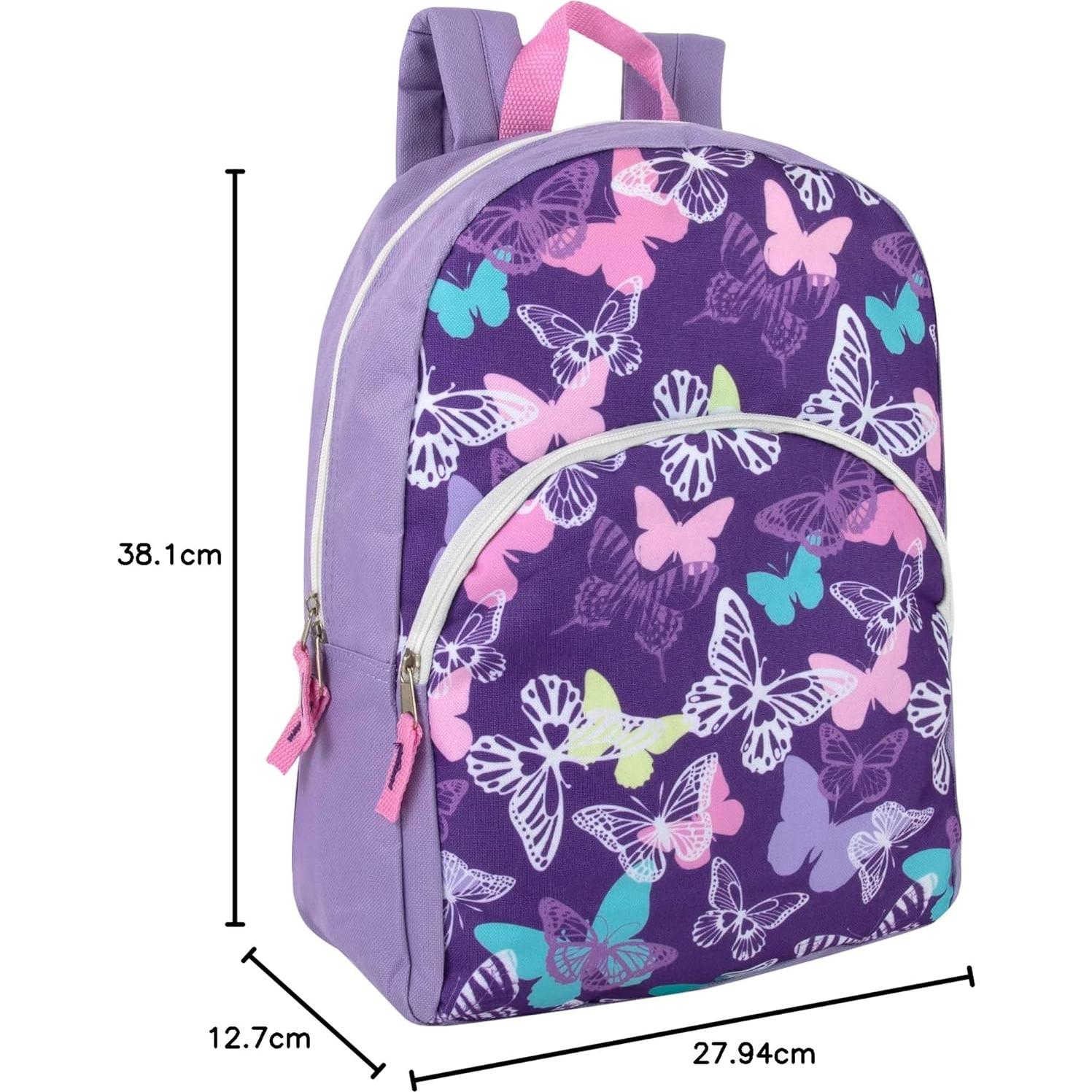 Mochila Escolar Infantil Trail Maker 38x28x13 cm Mariposas