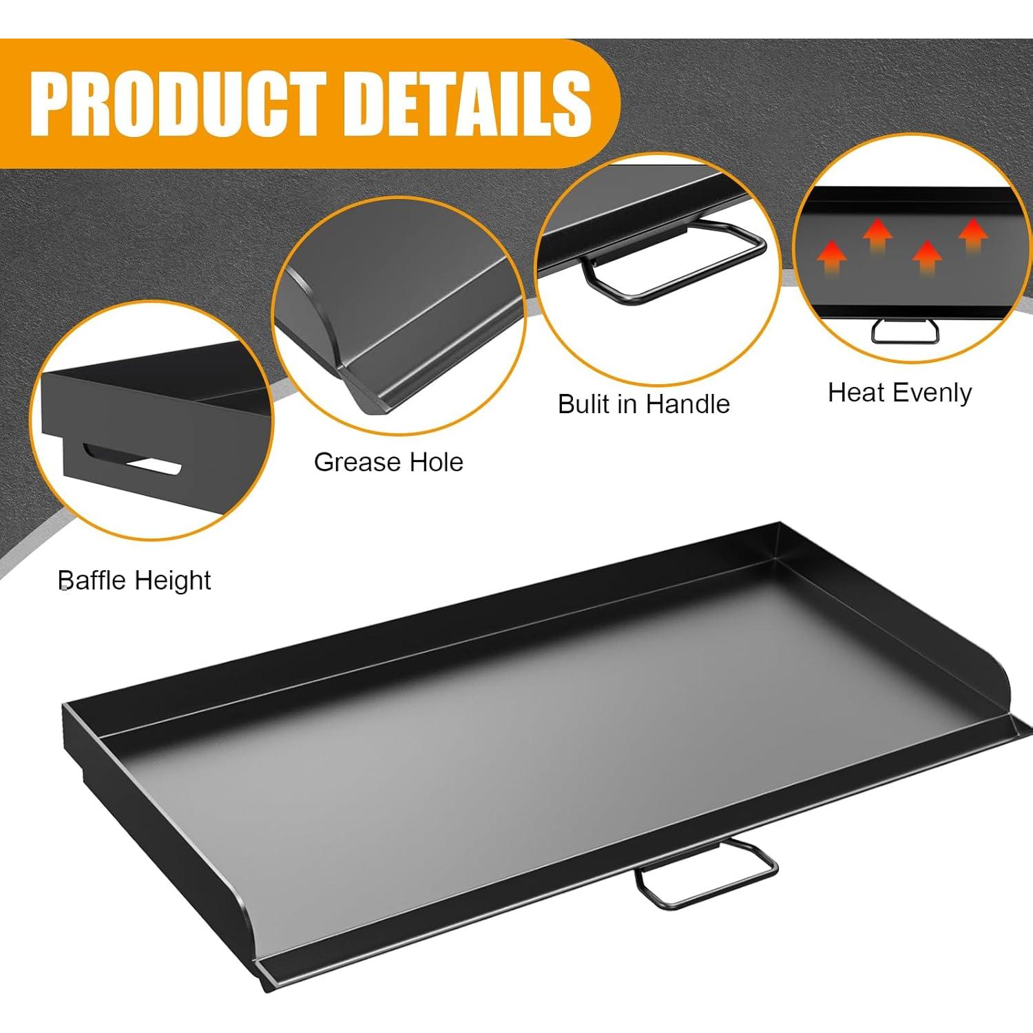 Plancha AJinTeby 14" x 32" para Estufa Camp Chef - Acero Antiadherente