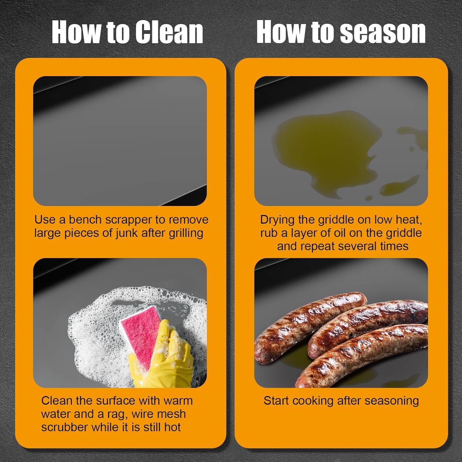 Plancha AJinTeby 14" x 32" para Estufa Camp Chef - Acero Antiadherente