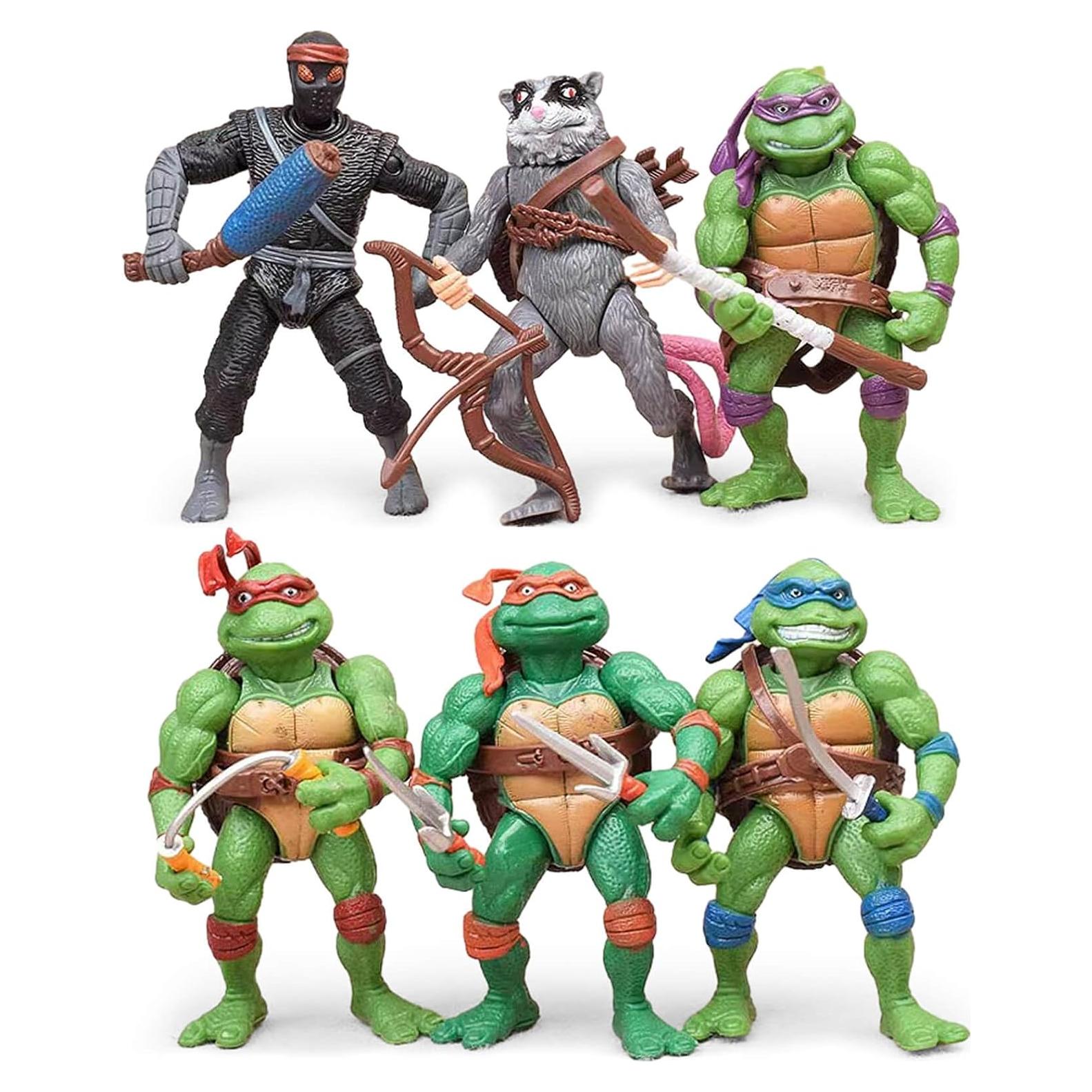 Figuras de Acción Tortugas Ninja OBXAVV Paquete de 6