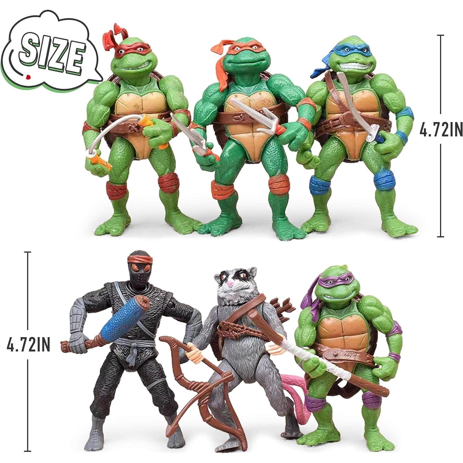 Figuras de Acción Tortugas Ninja OBXAVV Paquete de 6