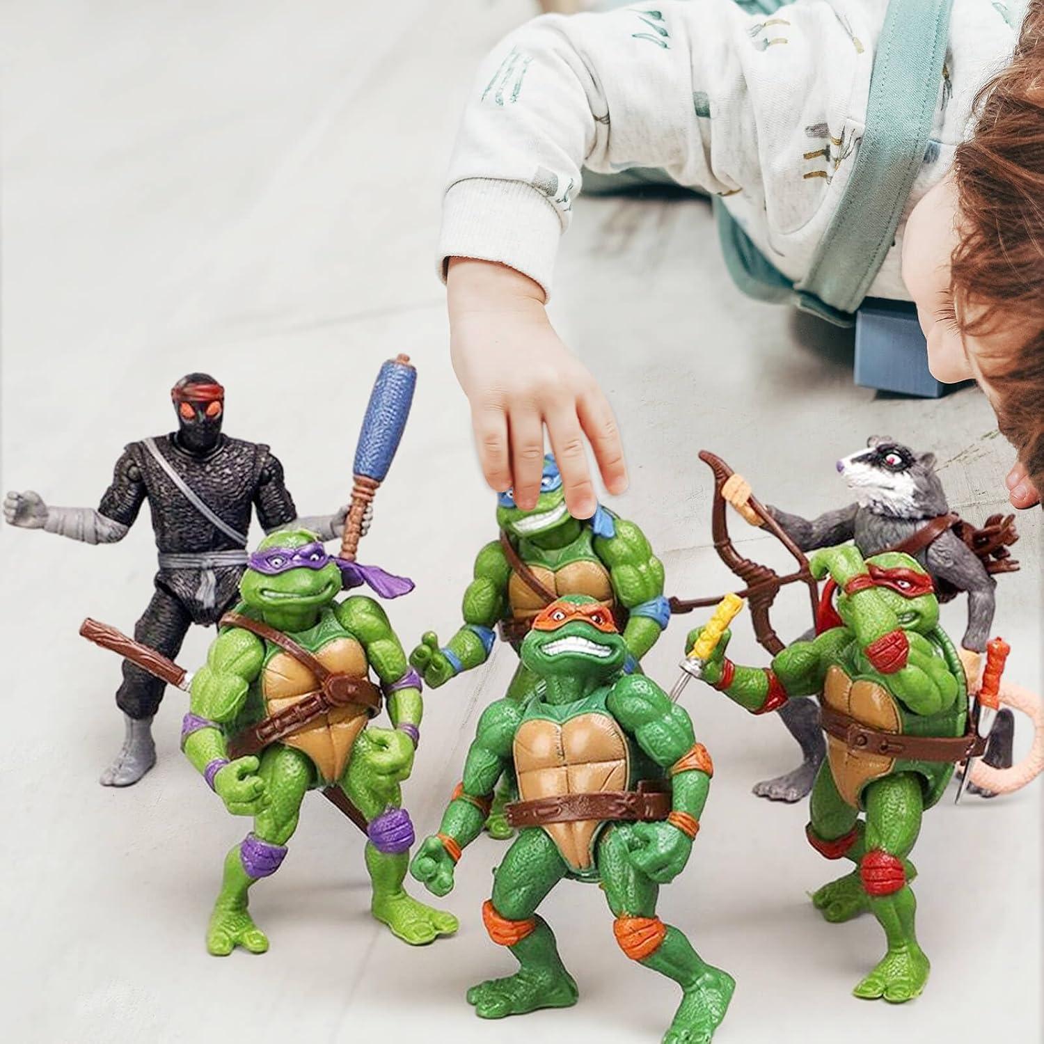 Figuras de Acción Tortugas Ninja OBXAVV Paquete de 6