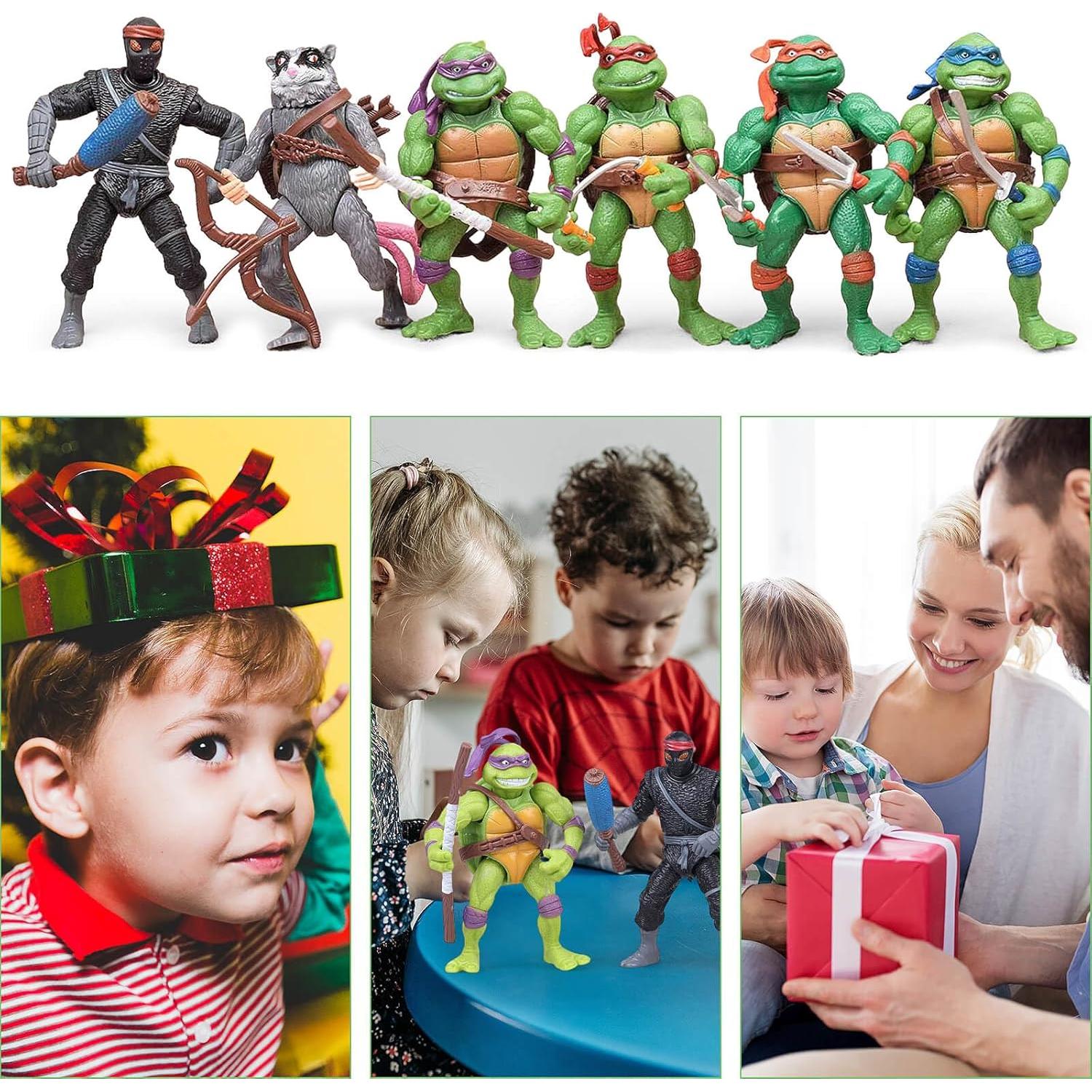 Figuras de Acción Tortugas Ninja OBXAVV Paquete de 6