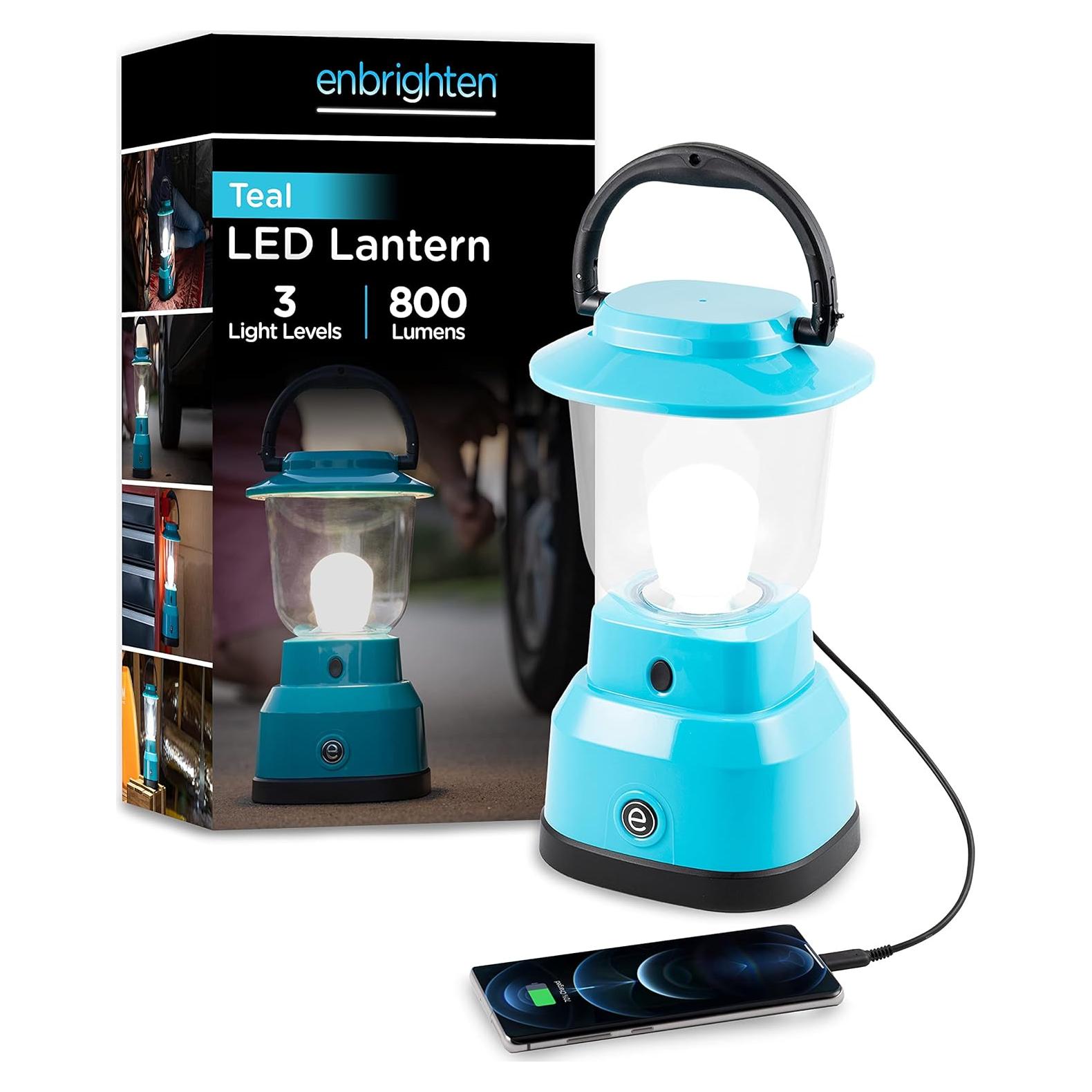 Linterna de Camping LED Enbrighten Grande 800 Lúmenes USB