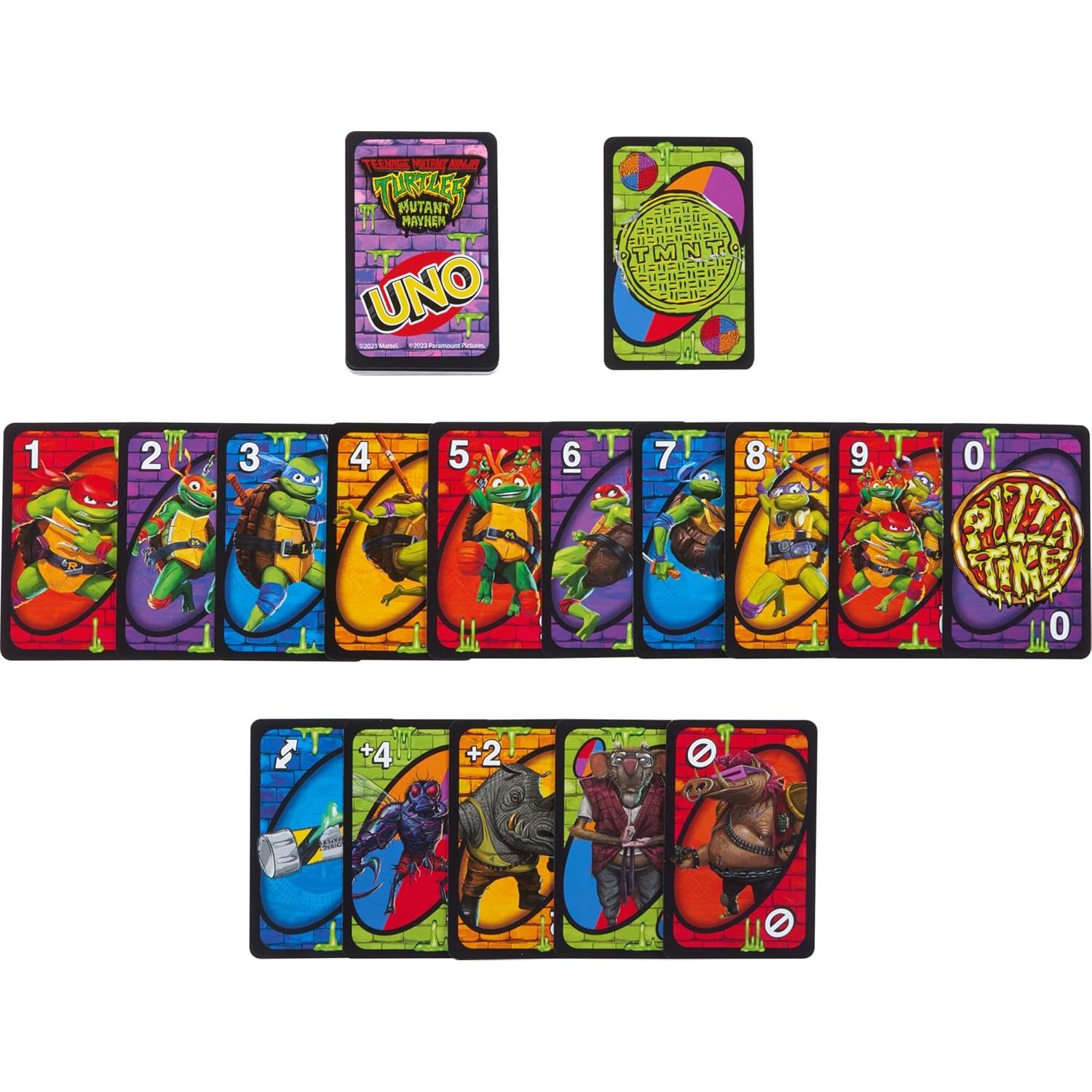 Juego de Cartas UNO Tortugas Ninja Mutantes Mattel 0,14 kg