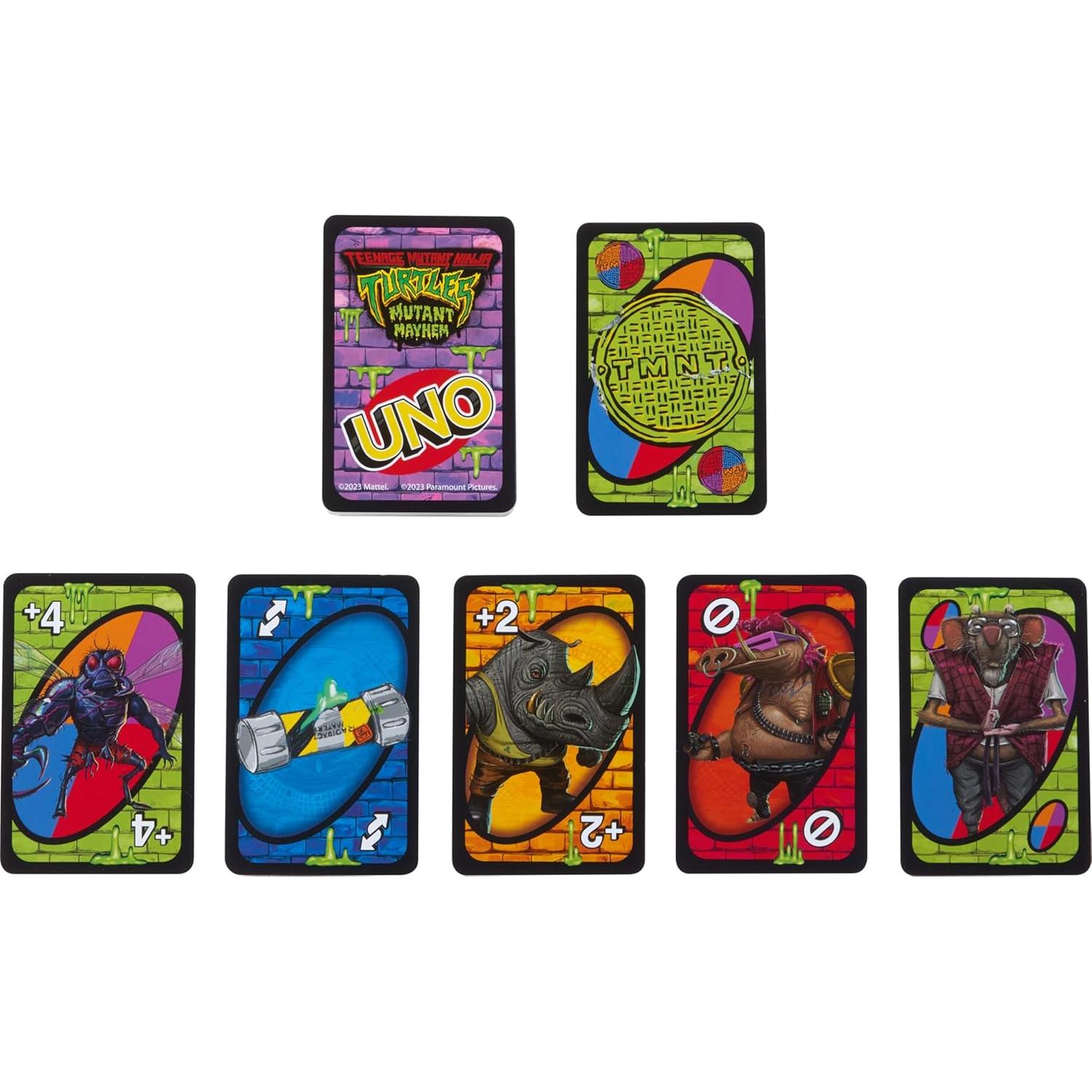 Juego de Cartas UNO Tortugas Ninja Mutantes Mattel 0,14 kg