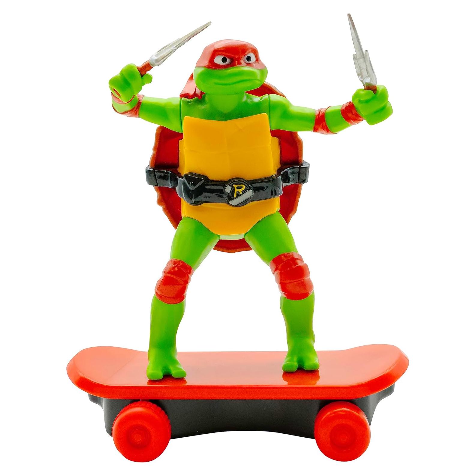 Juguete Patineta TMNT Raphael 12cm para Edades 3+