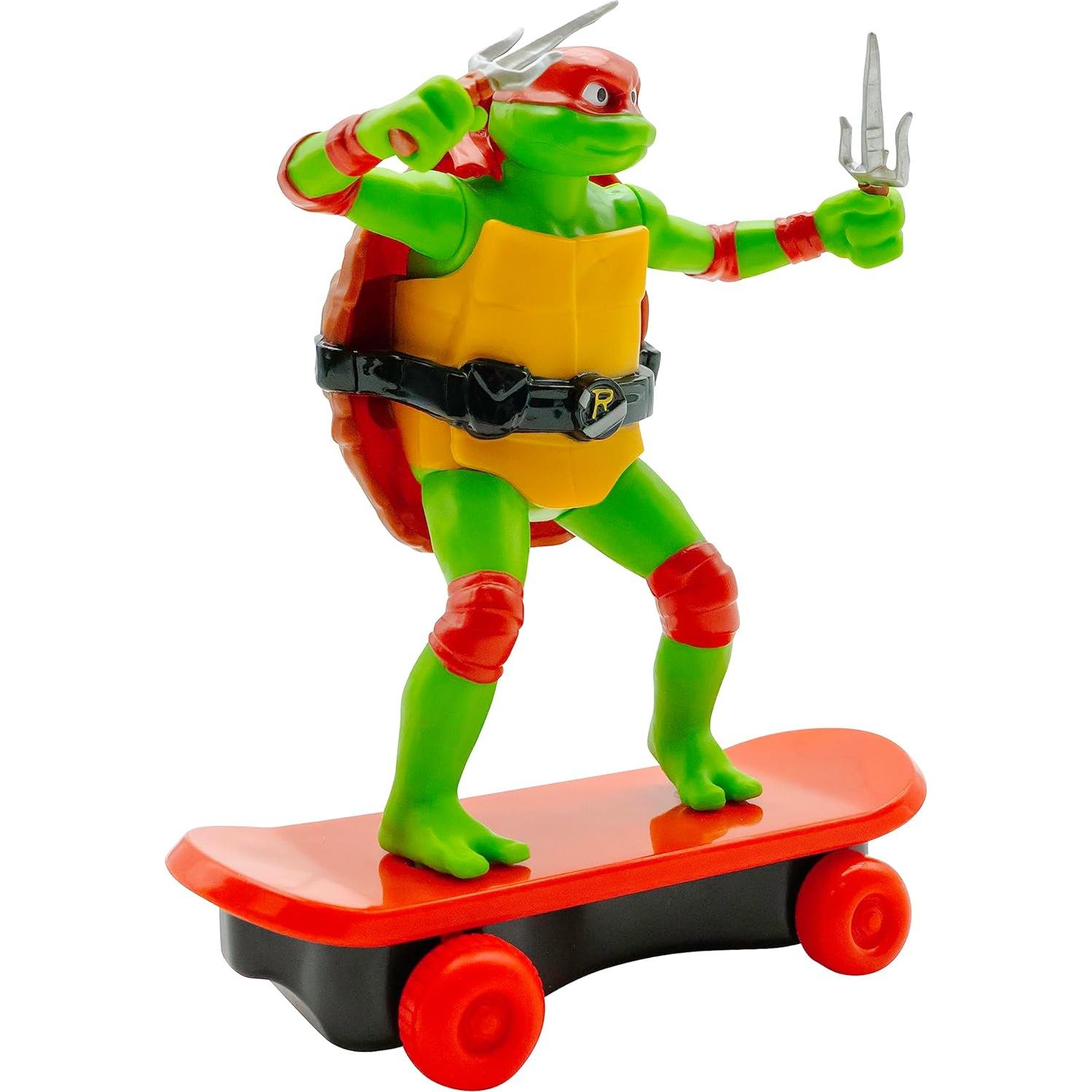 Juguete Patineta TMNT Raphael 12cm para Edades 3+