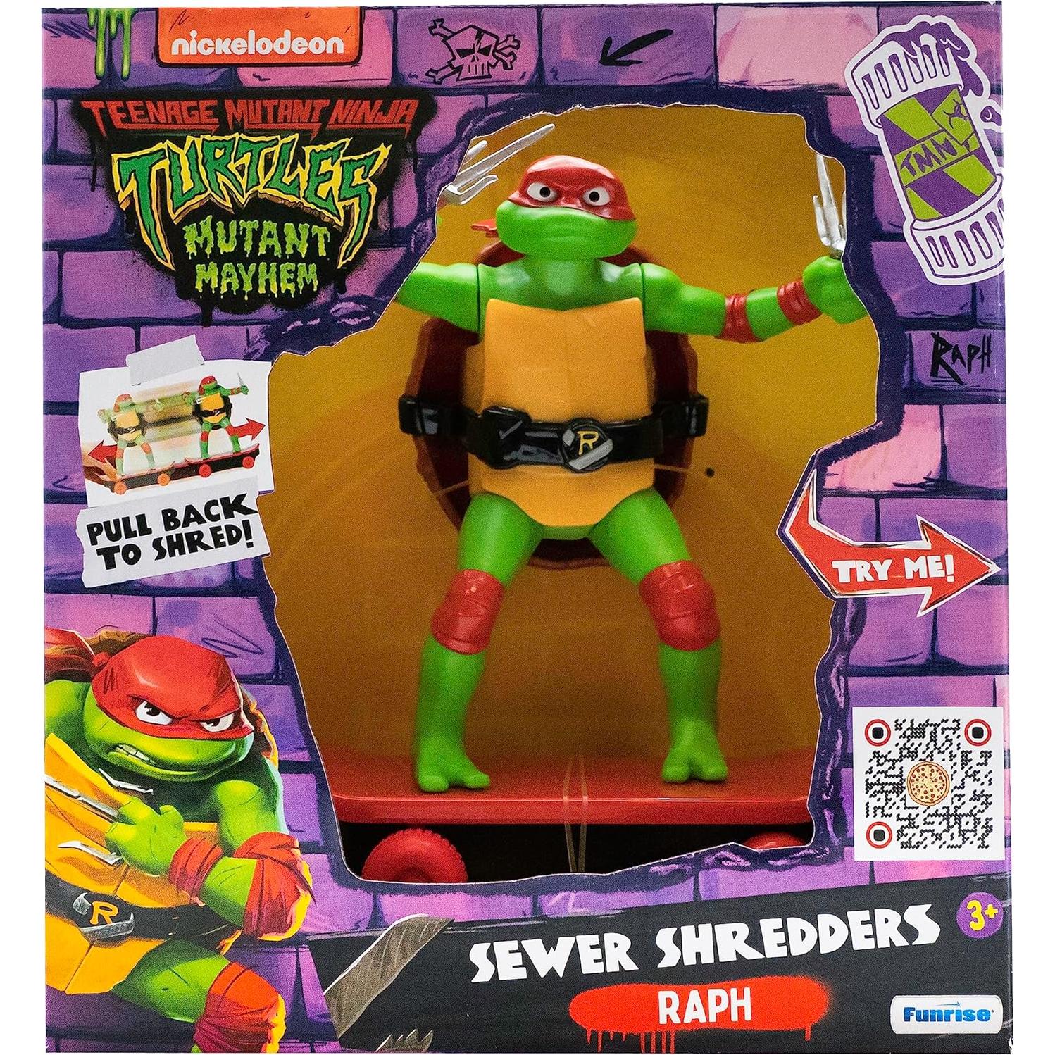 Juguete Patineta TMNT Raphael 12cm para Edades 3+