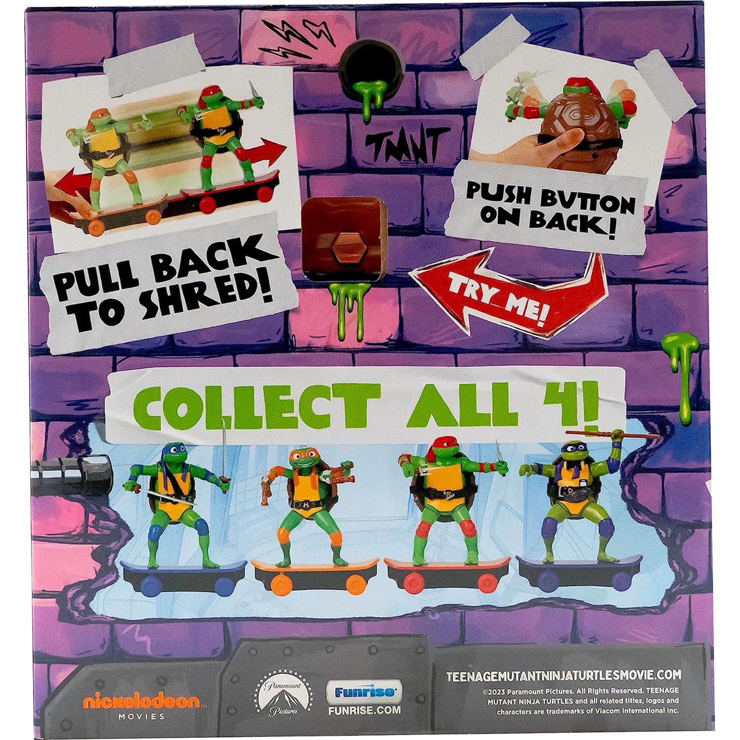 Juguete Patineta TMNT Raphael 12cm para Edades 3+