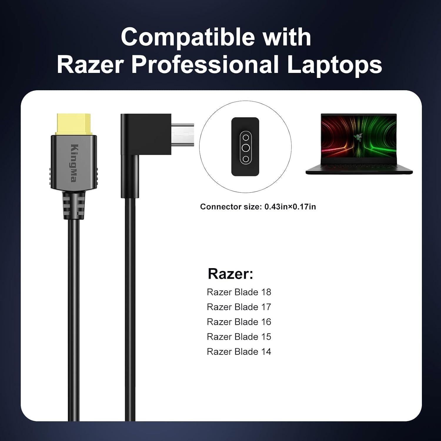Cargador Razer Blade 330W GaN 3 Puertos USB-C y A