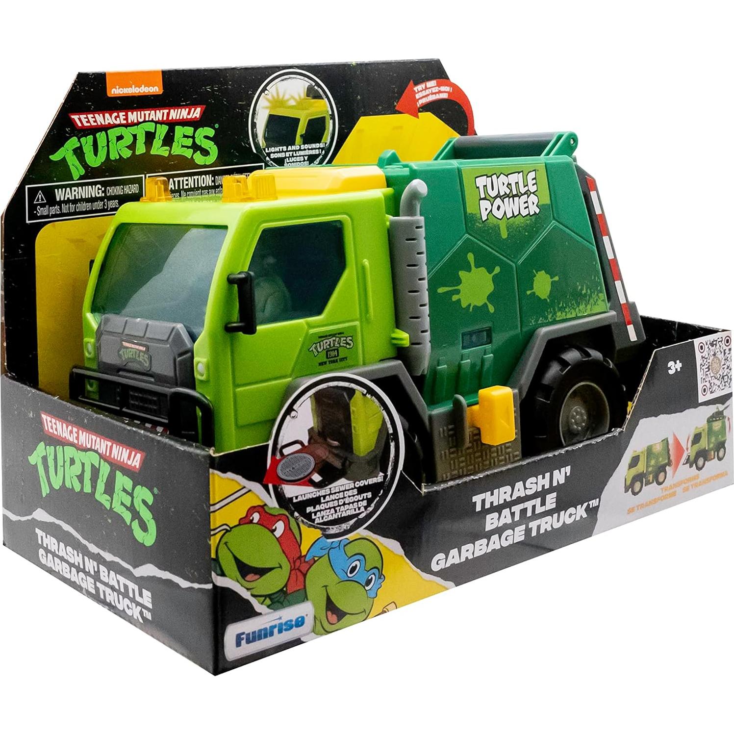 Camión de Basura TMNT Thrash N' Battle con Luces y Sonidos