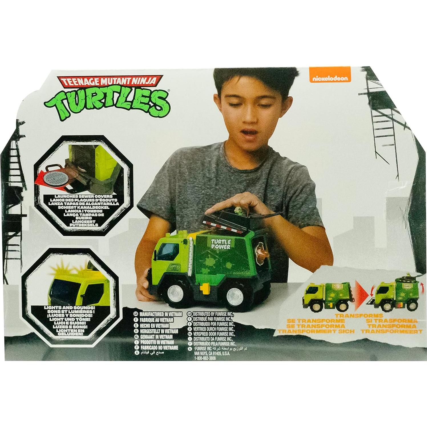 Camión de Basura TMNT Thrash N' Battle con Luces y Sonidos