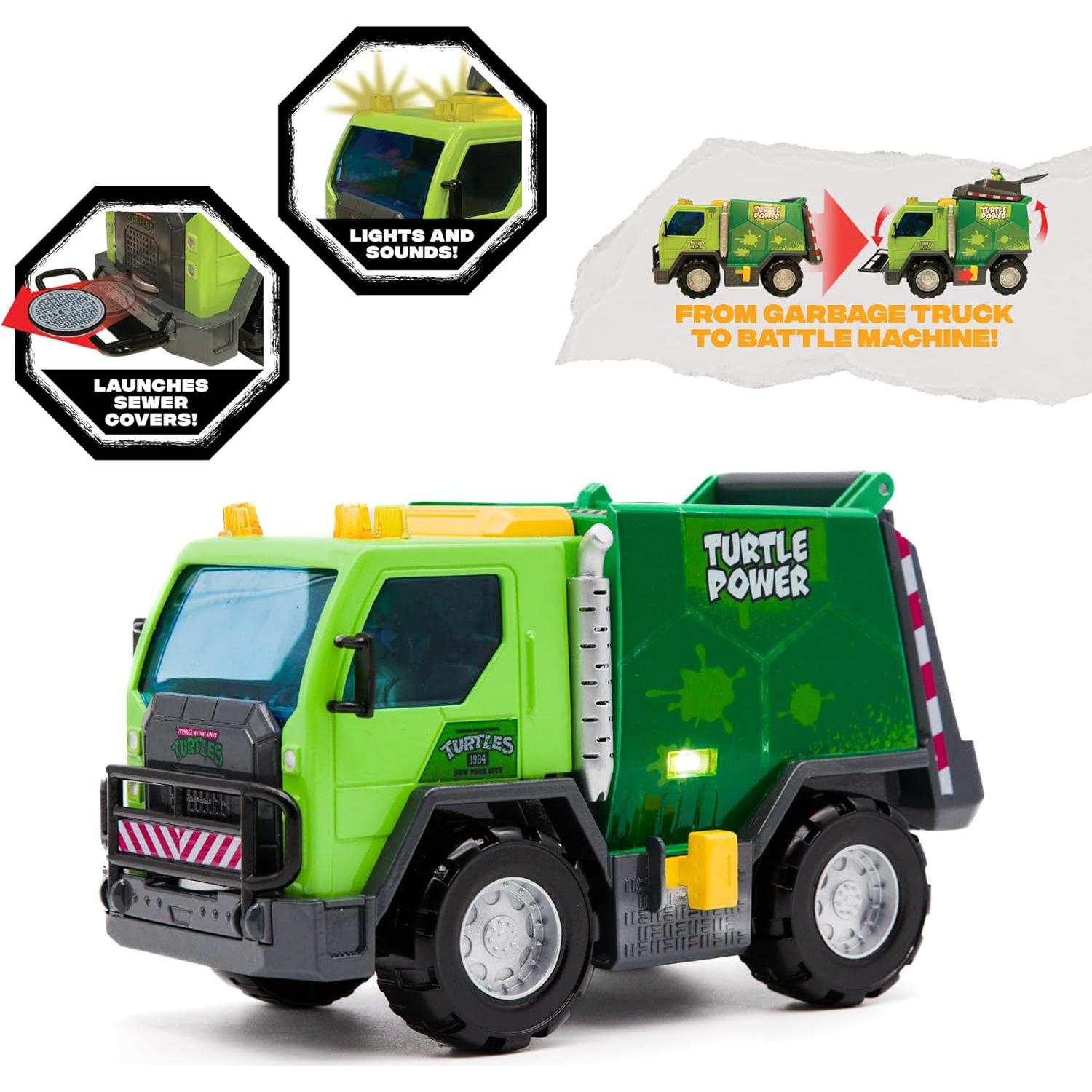 Camión de Basura TMNT Thrash N' Battle con Luces y Sonidos