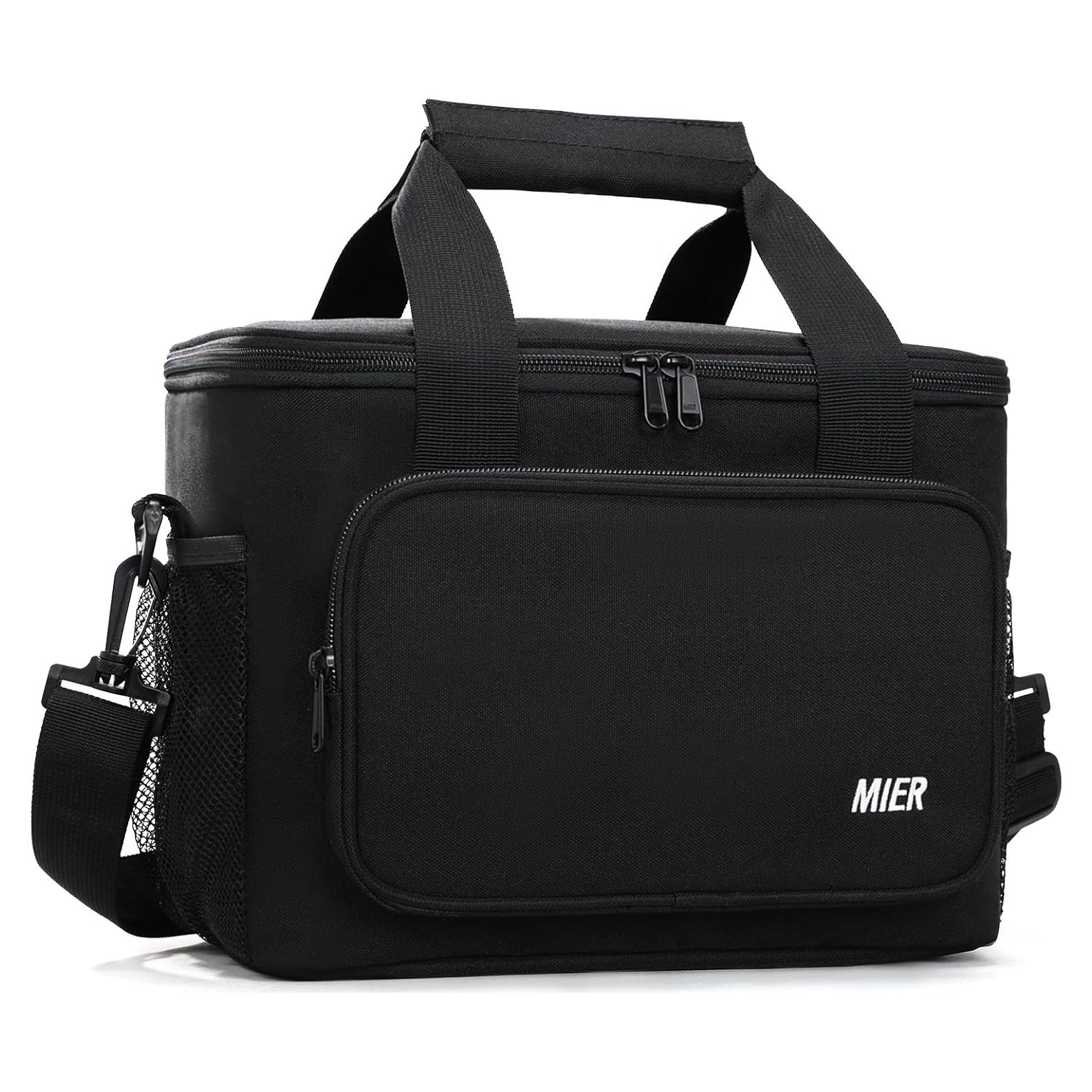 Caja de Almuerzo Aislada MIER 11L Negra para Trabajo y Picnic