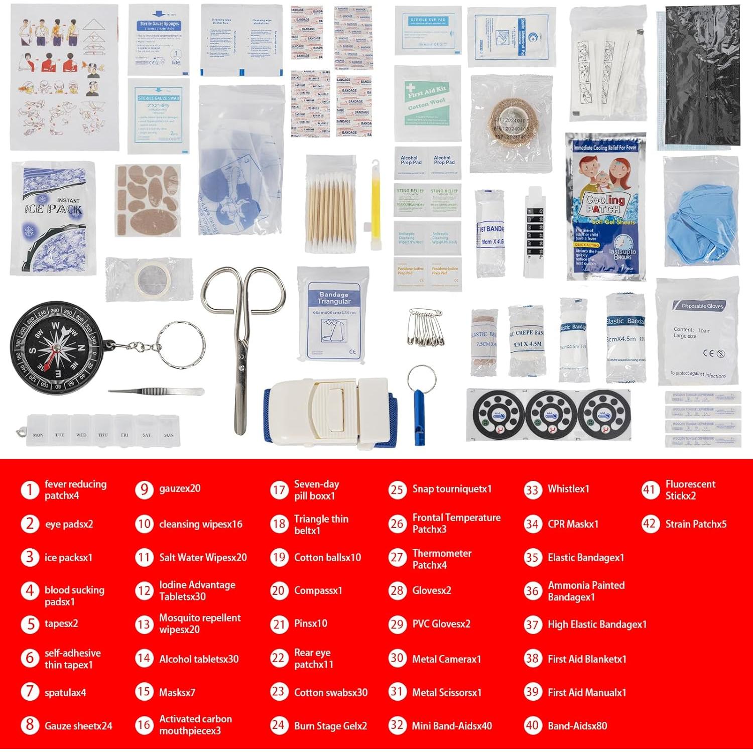 Kit de Primeros Auxilios ITHWIU 400 Piezas Resistente al Agua