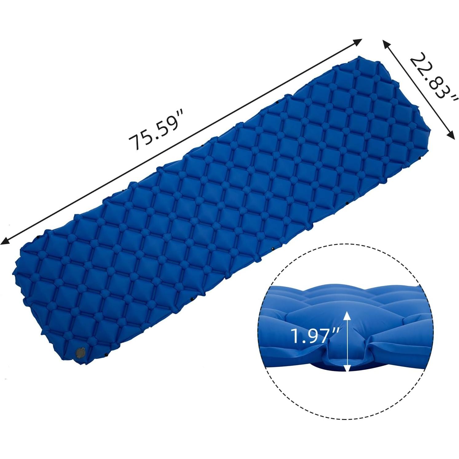 Colchoneta Inflable Ultraligera Walnest Individual Azul 192x58cm