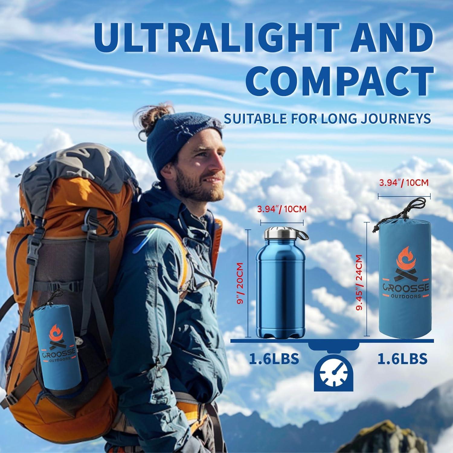 Colchoneta Inflable Camping Croosseoutdoors 2" Azul 200x65cm