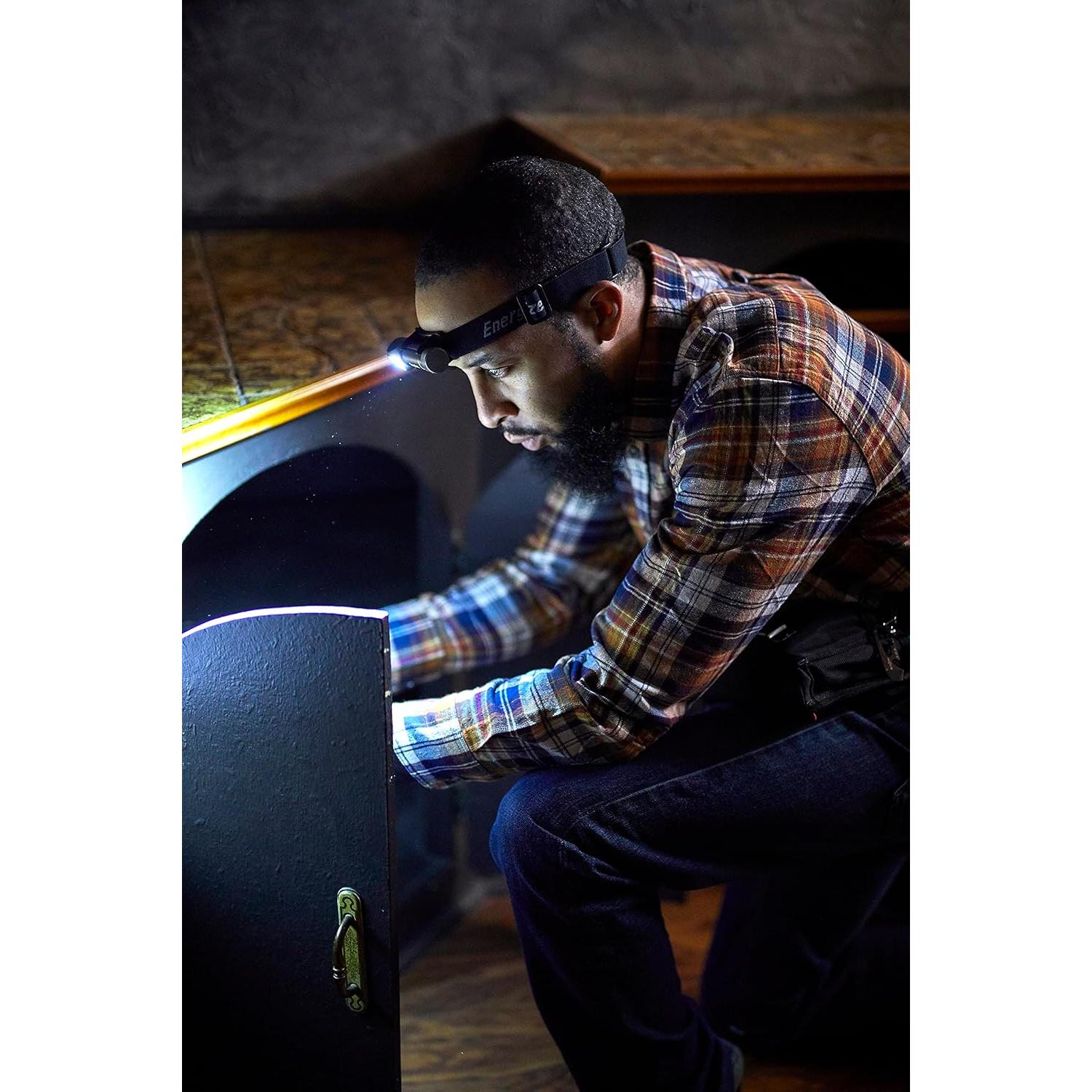 Linterna Frontal Recargable Energizer Híbrida 1000 Lúmenes IPX4