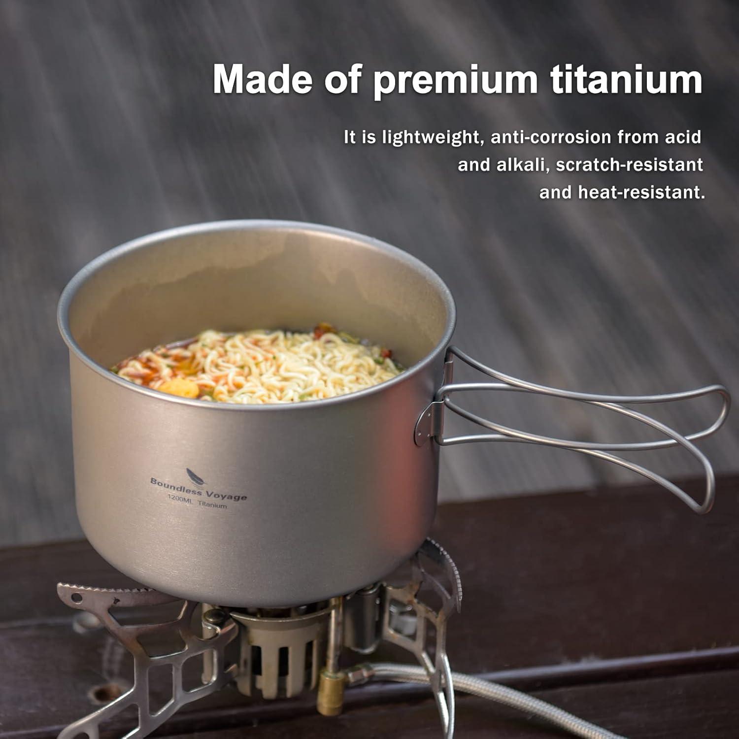 Juego de Olla y Sartén Titanio Boundless Voyage 1200ml y 500ml