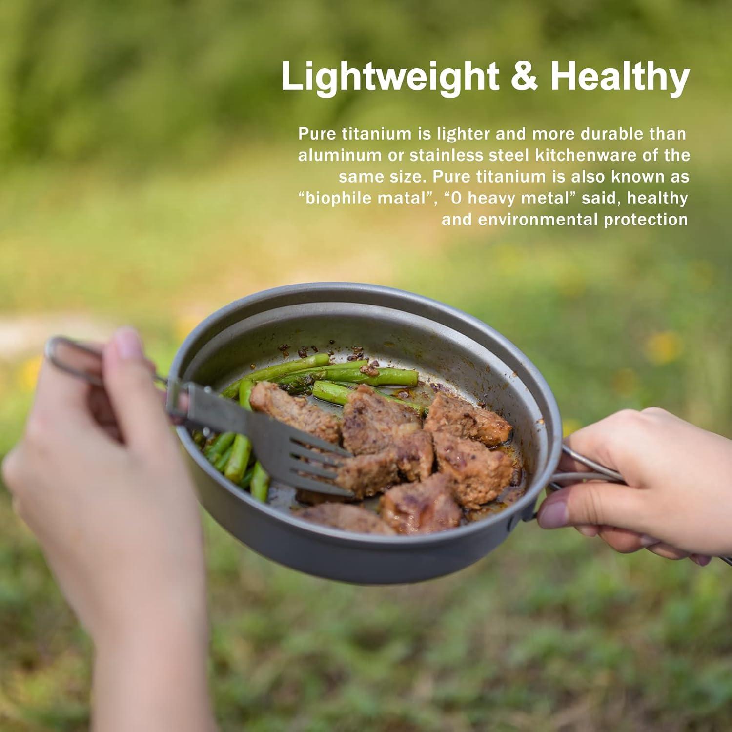 Juego de Olla y Sartén Titanio Boundless Voyage 1200ml y 500ml