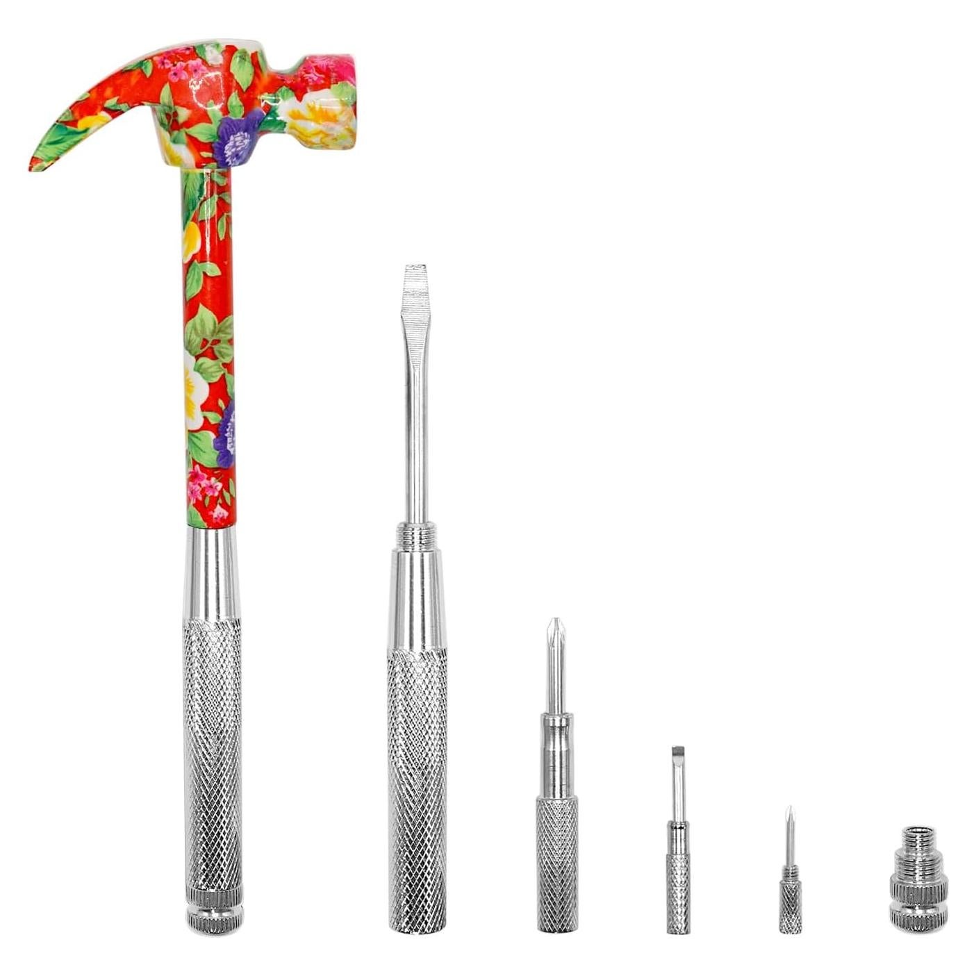 Martillo Floral Multifuncional YOUMI 6 en 1 Rojo Antideslizante