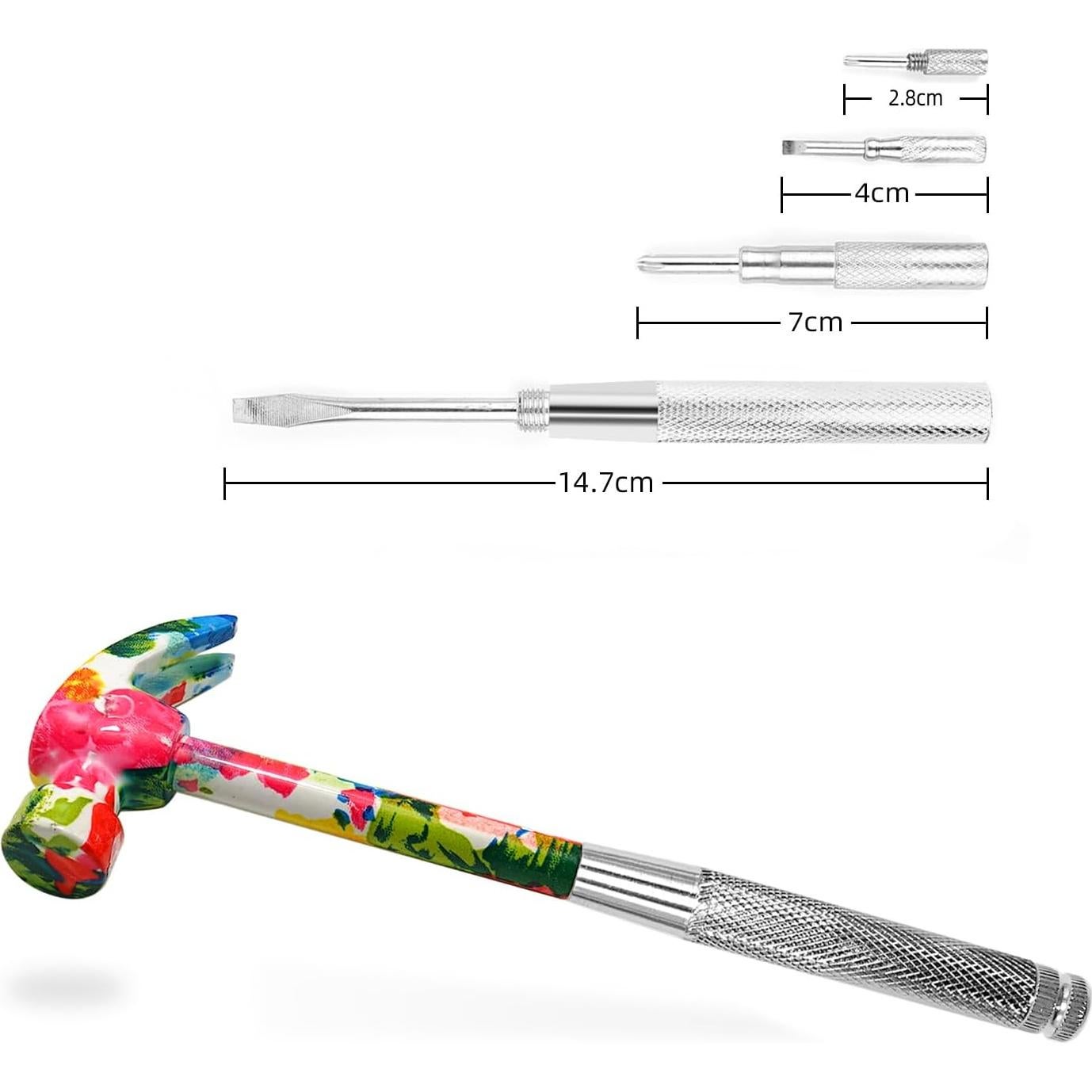 Martillo Floral Multifuncional YOUMI 6 en 1 Rojo Antideslizante