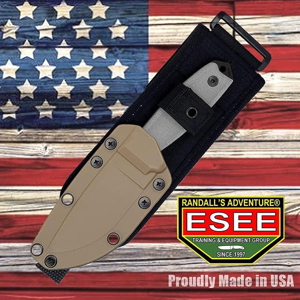 Cuchillo Fijo ESEE 3 con Funda Polimérica y Espalda MOLLE