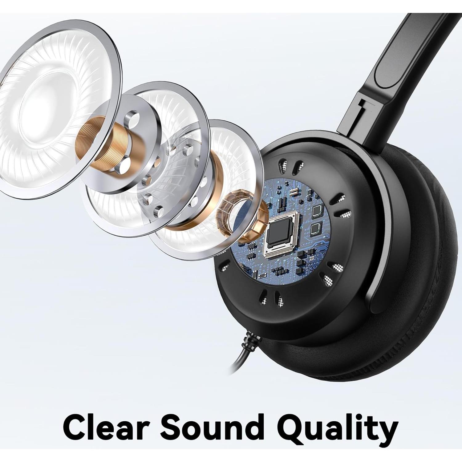 Auricular USB Voistek V9 con micrófono y cancelación de ruido