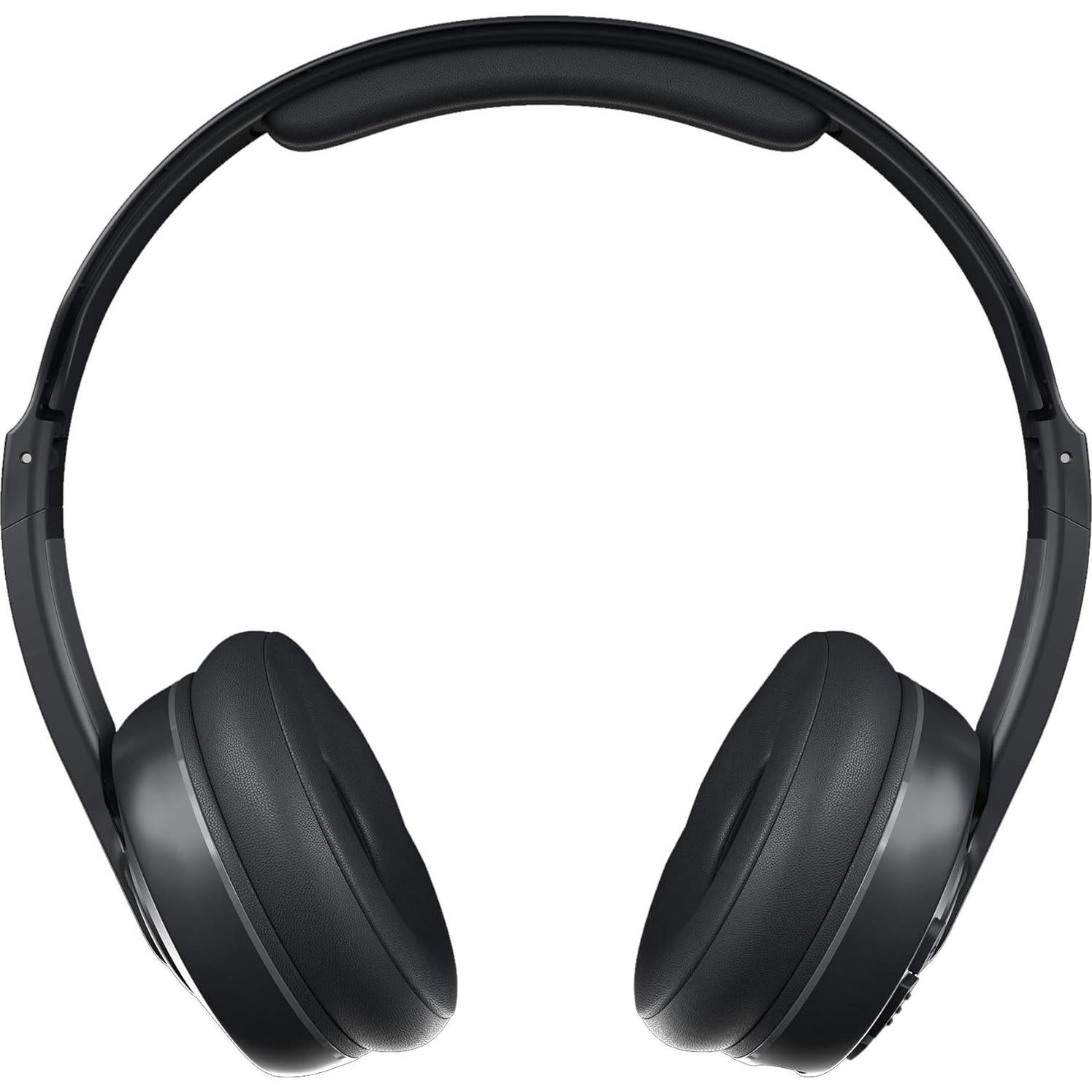 Skullcandy Cassette Wireless On-Ear Headphones, Up to 22 Hours Battery, Foldable Lightweight Design, Backup 3.5mm AUX Cable Included, Microphone for iPhone Android - Black
